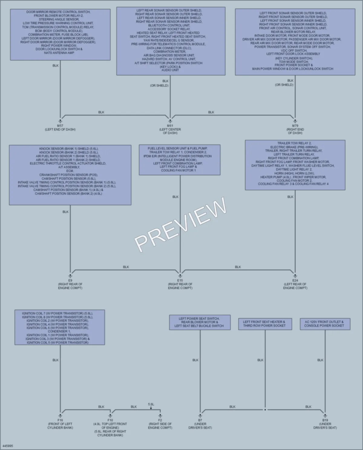 2014 Nissan NV1500 Ground Distribution wiring diagram preview