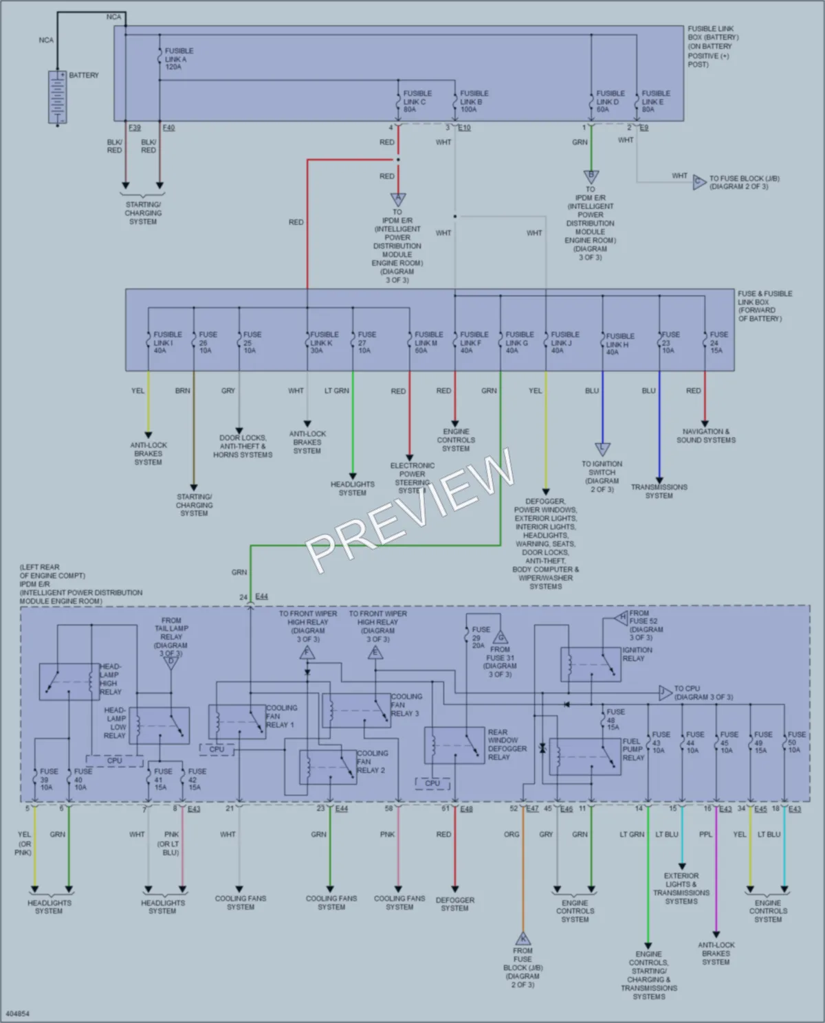 2014 Nissan NV200 Power Distribution wiring diagram preview