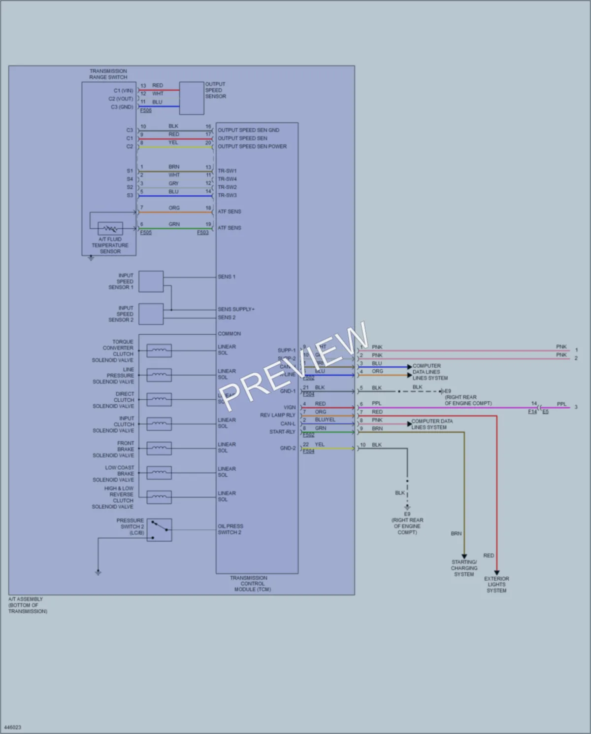 2014 Nissan NV2500HD Transmission wiring diagram preview