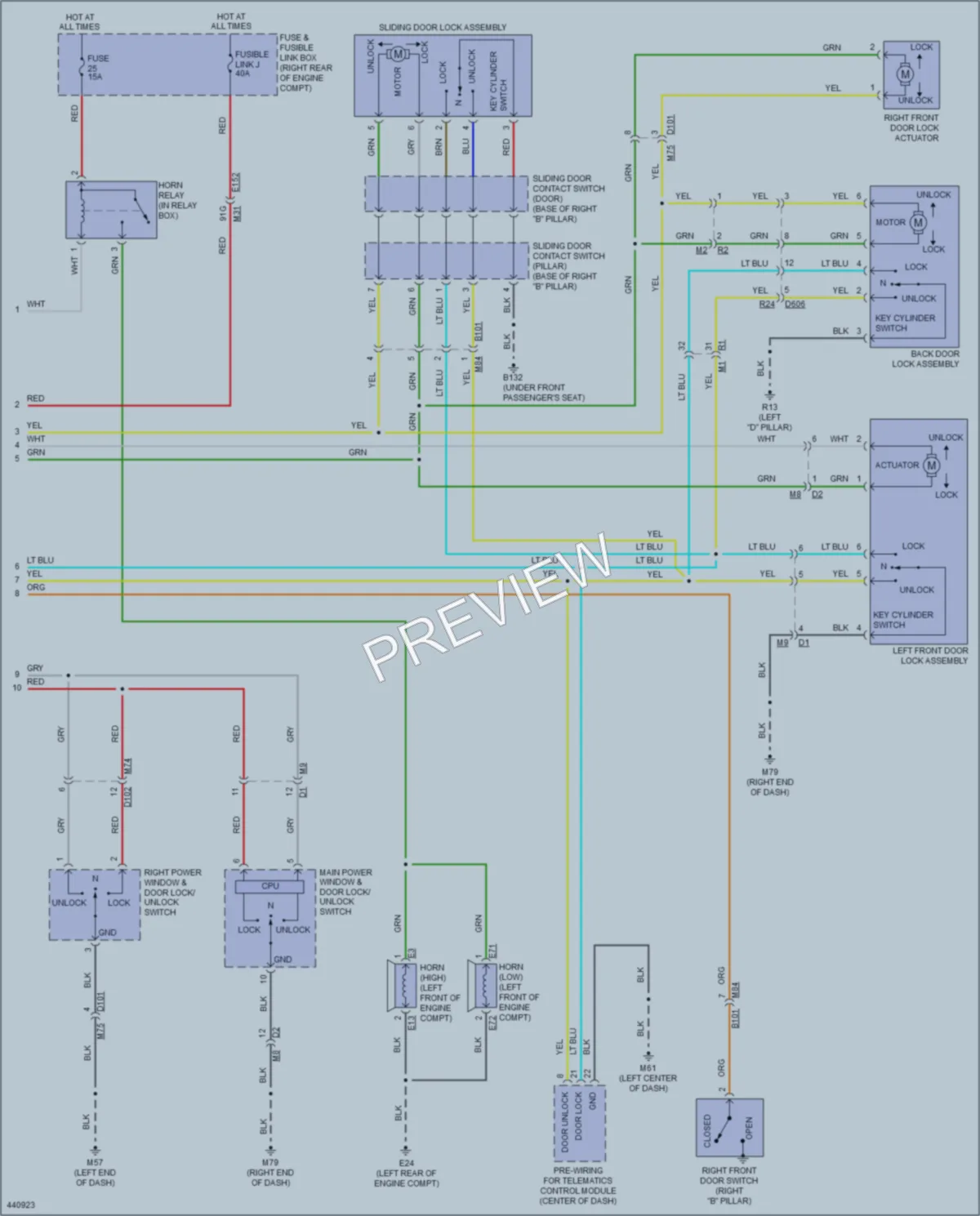 2014 Nissan NV3500HD Anti Theft wiring diagram preview