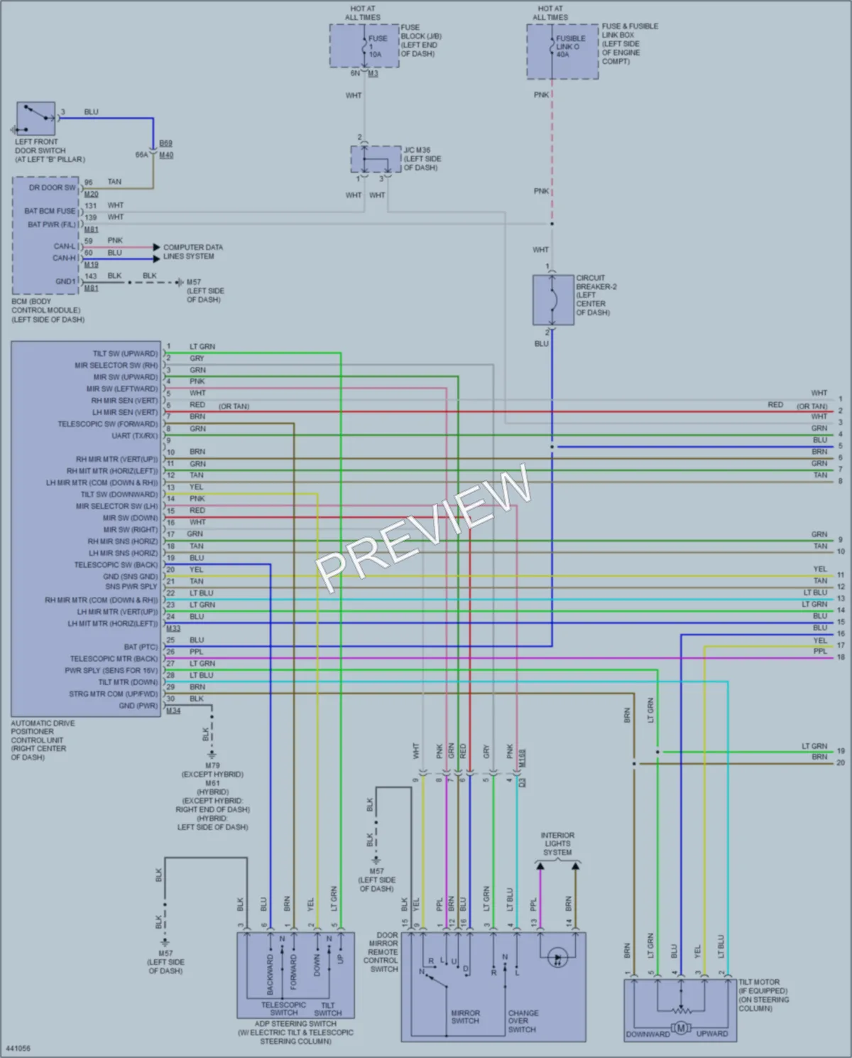2014 Nissan Pathfinder Memory Systems wiring diagram preview