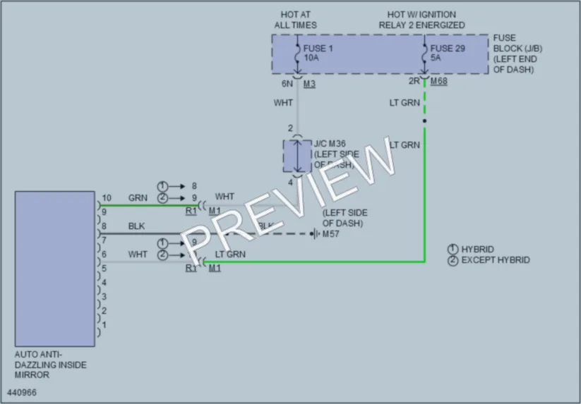 2014 Nissan Pathfinder Power Mirrors wiring diagram preview