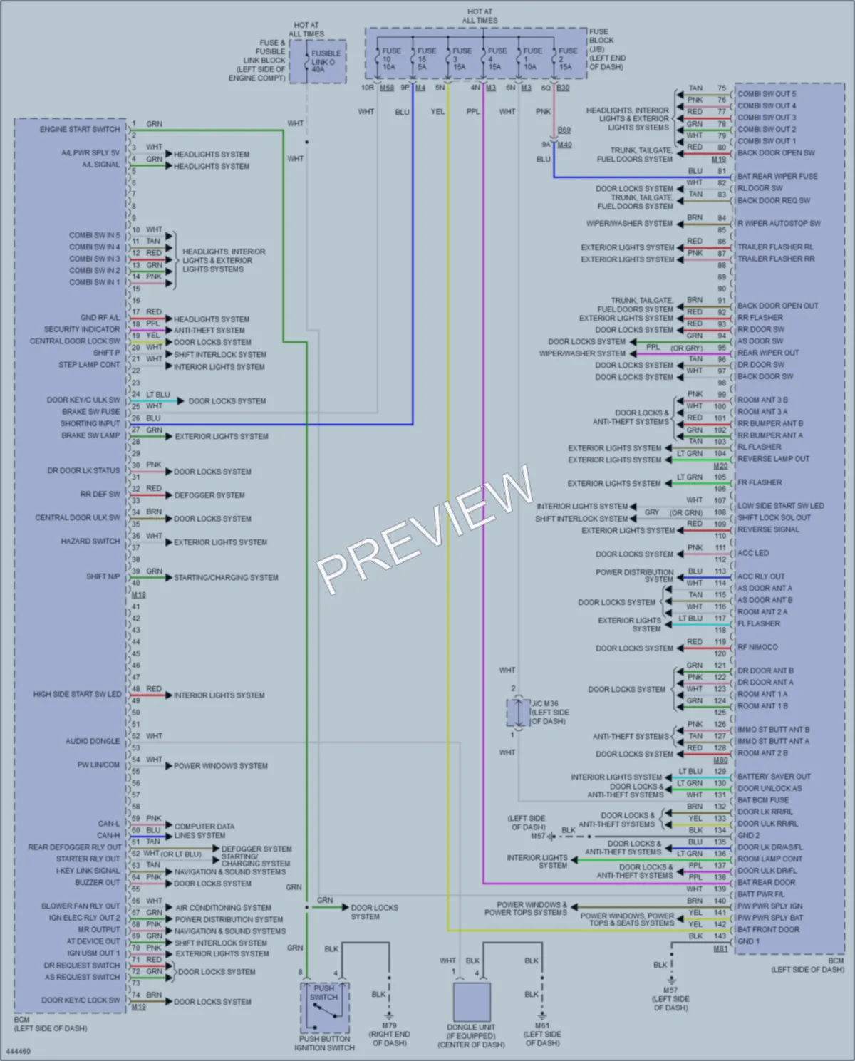 2014 Nissan PathfinderHybrid Body Control Modules wiring diagram preview