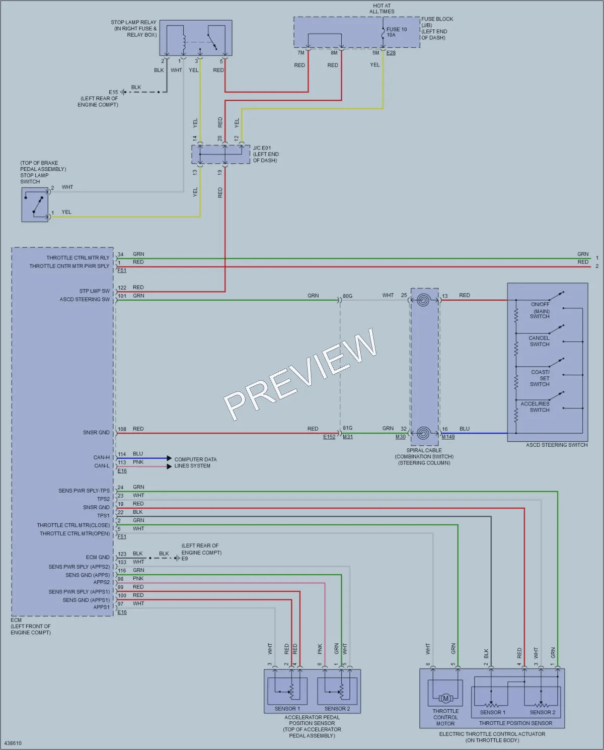 2014 Nissan PathfinderHybrid Cruise Control wiring diagram preview