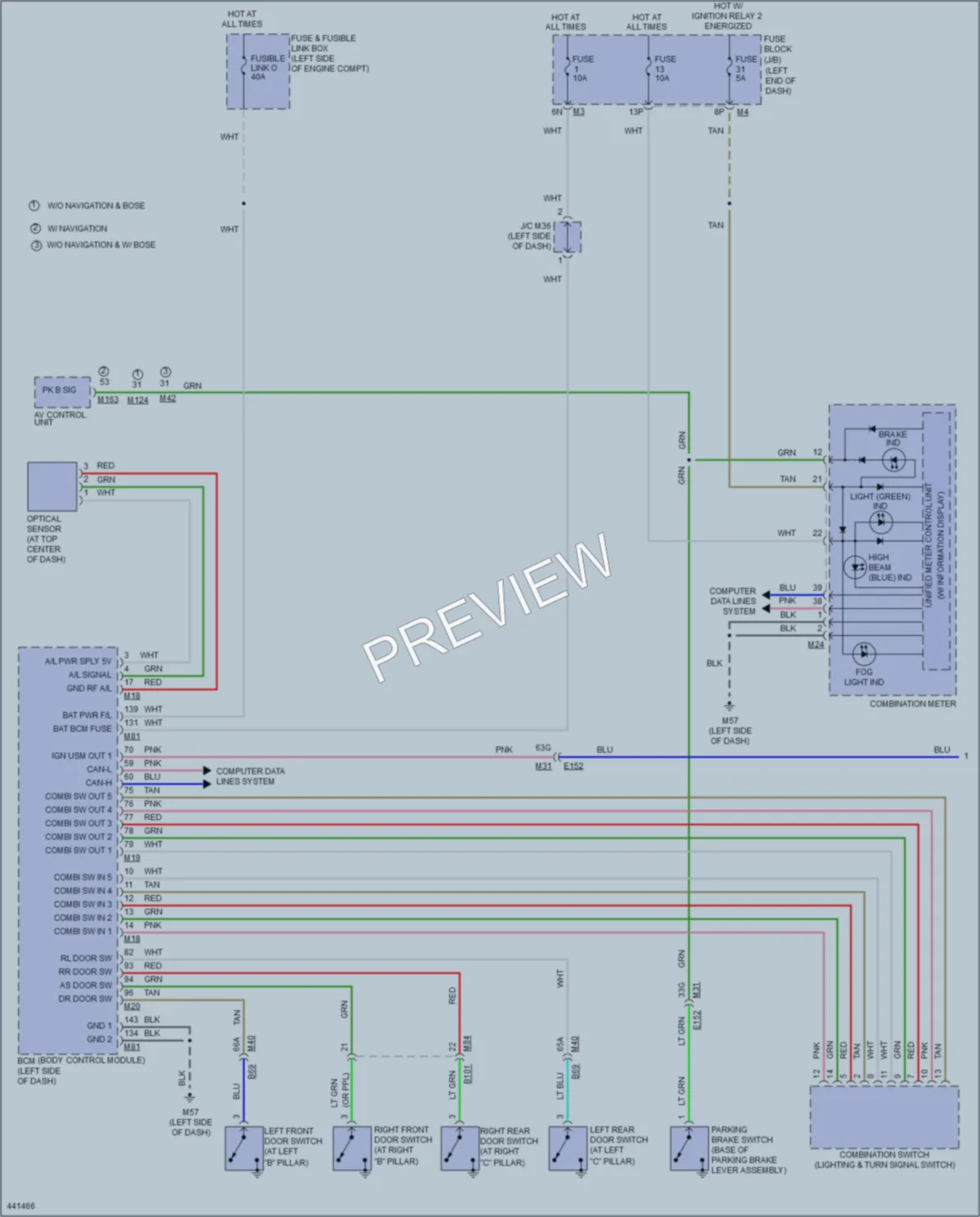 2014 Nissan PathfinderHybrid Headlights wiring diagram preview