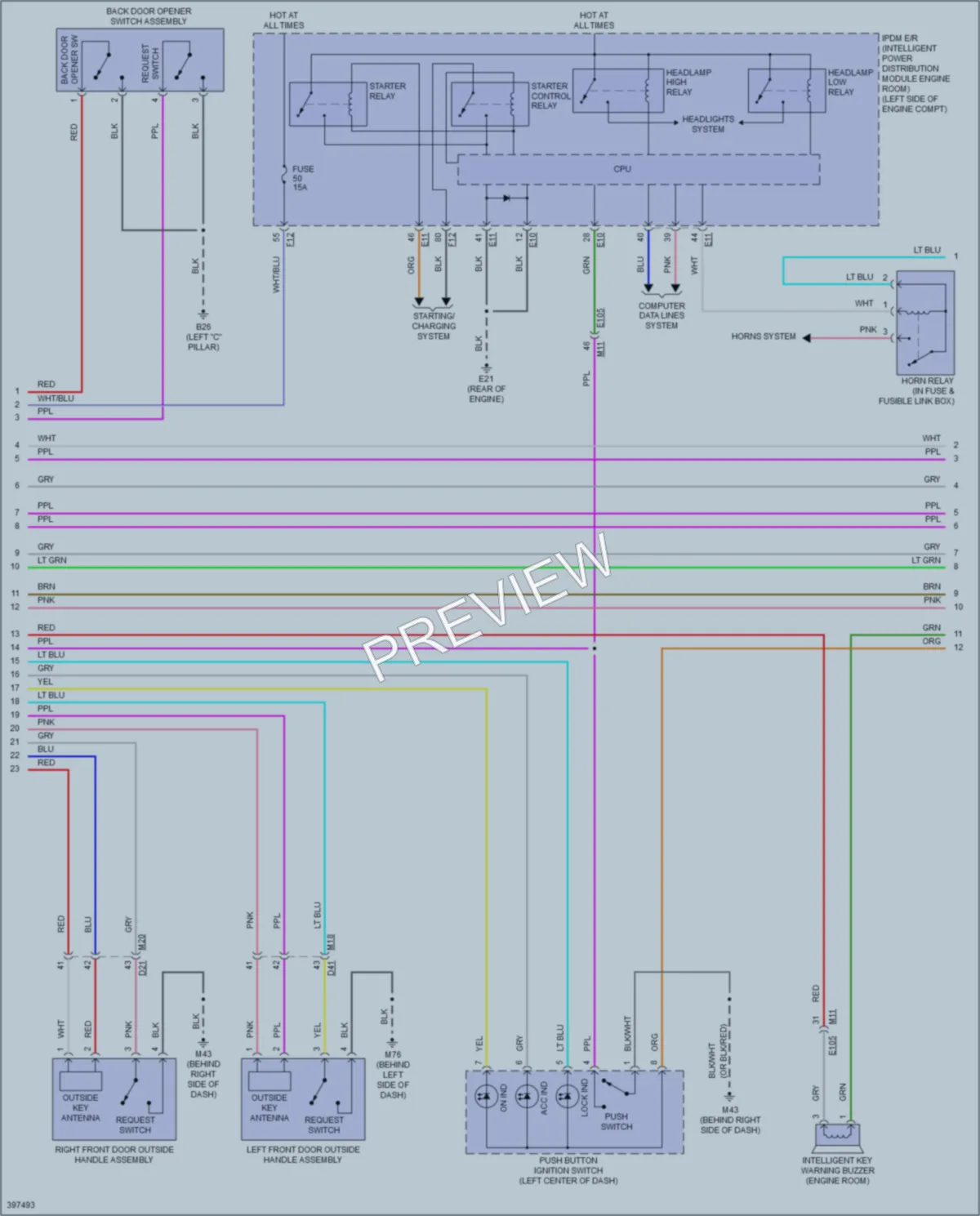 2014 Nissan Quest Anti Theft wiring diagram preview