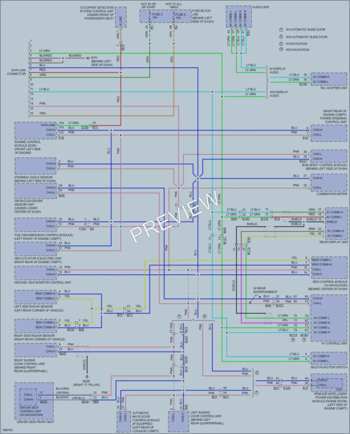 2014 Nissan Quest Computer Data Lines wiring diagram preview