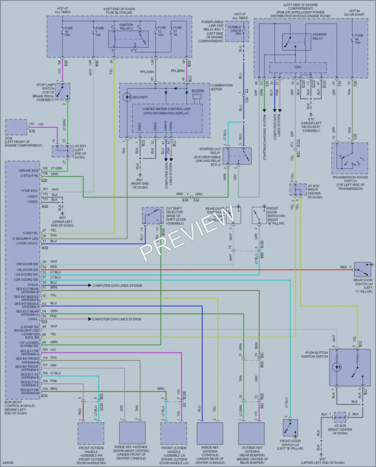 2014 Nissan Rogue Anti Theft wiring diagram preview