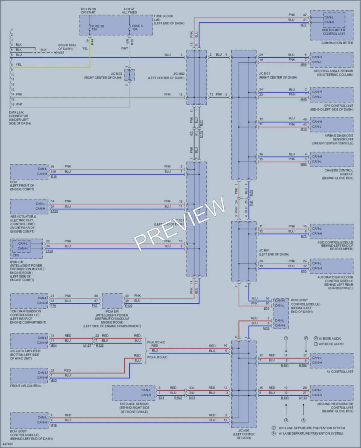 2014 Nissan Rogue Computer Data Lines wiring diagram preview