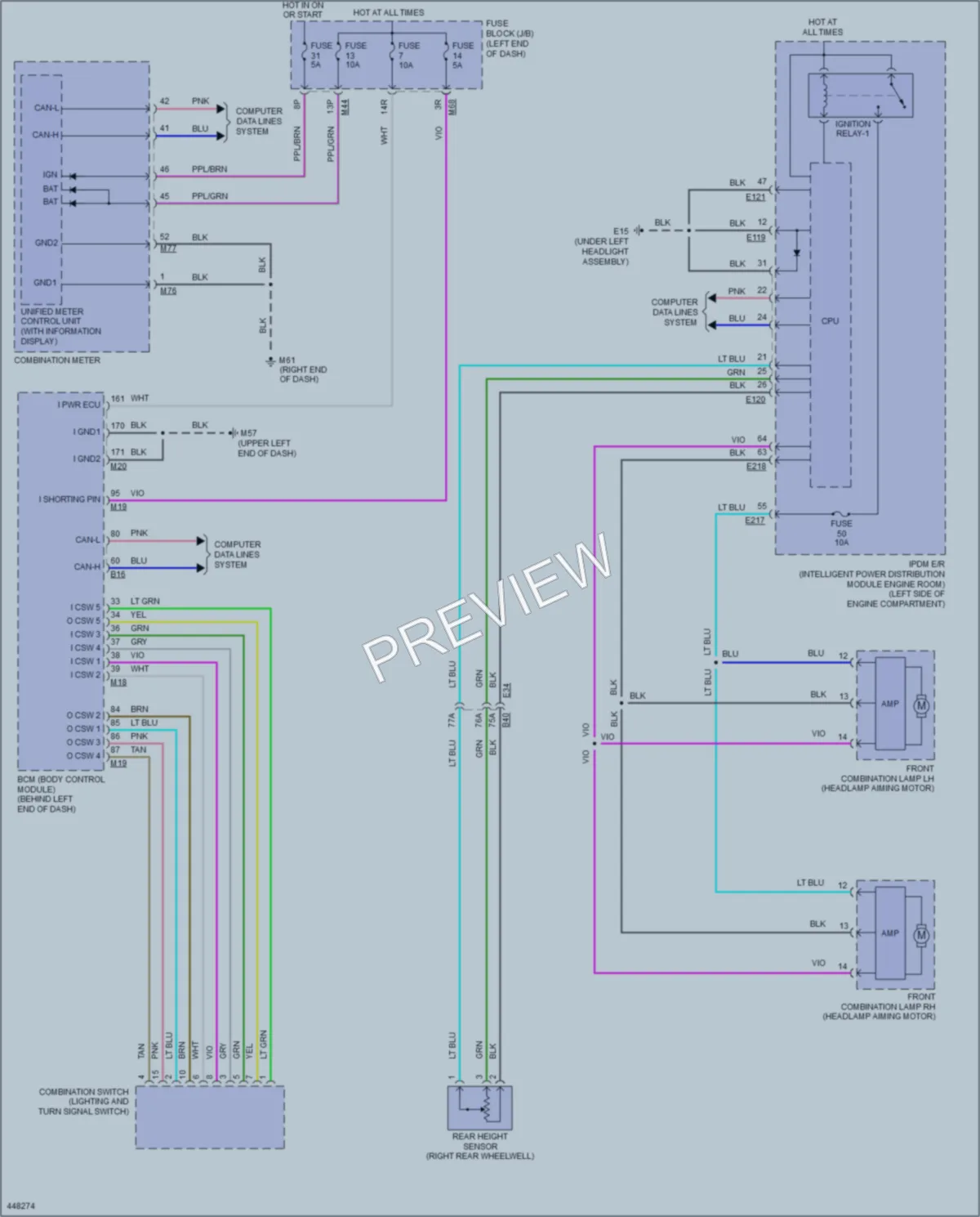 2014 Nissan Rogue Headlights wiring diagram preview