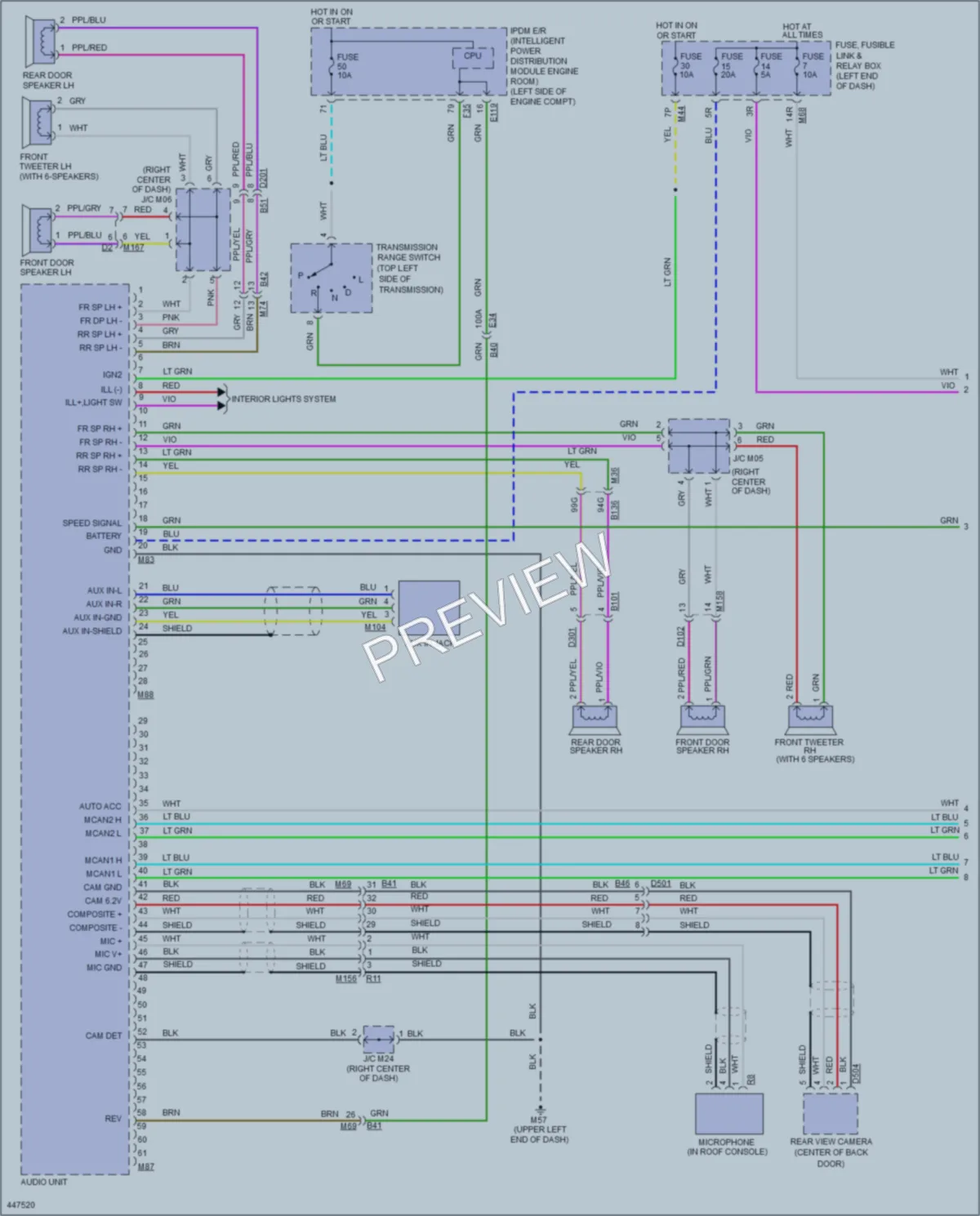 2014 Nissan Rogue Radio wiring diagram preview