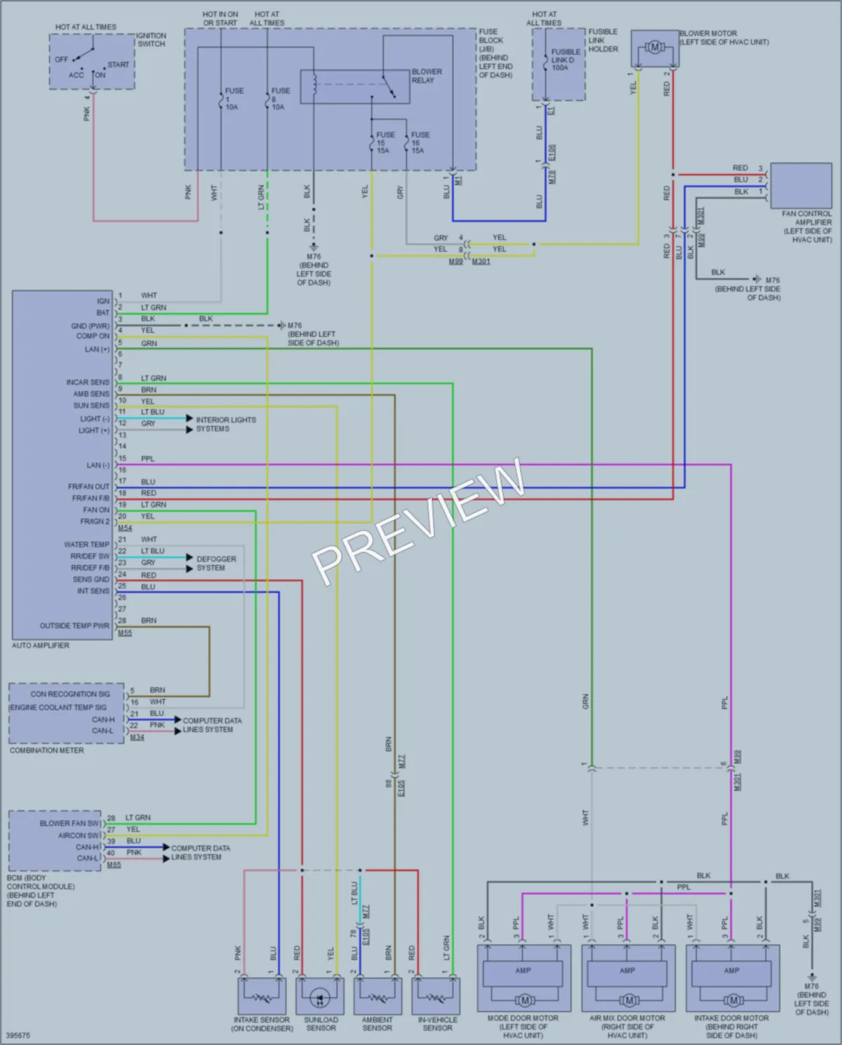 2014 Nissan RogueSelect Air Conditioning wiring diagram preview