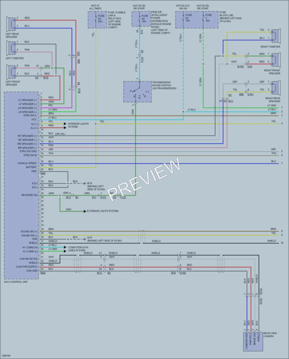 2014 Nissan RogueSelect Navigation wiring diagram preview