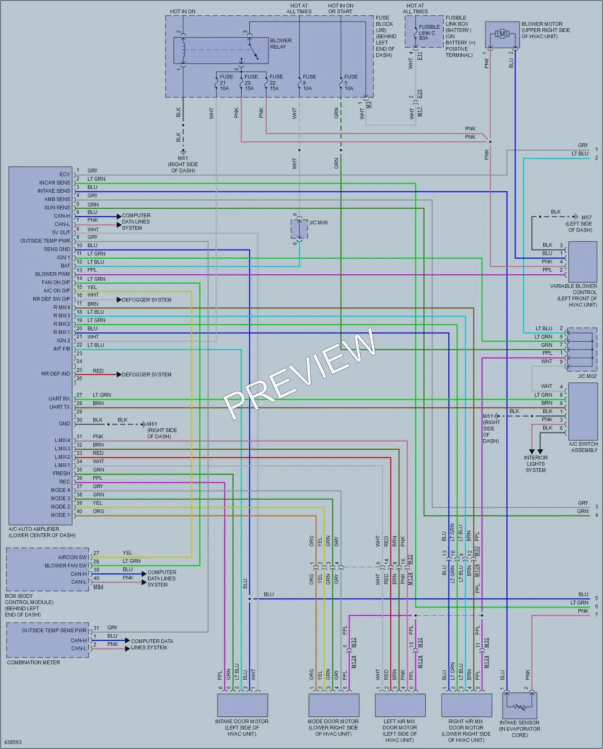 2014 Nissan Sentra Air Conditioning wiring diagram preview
