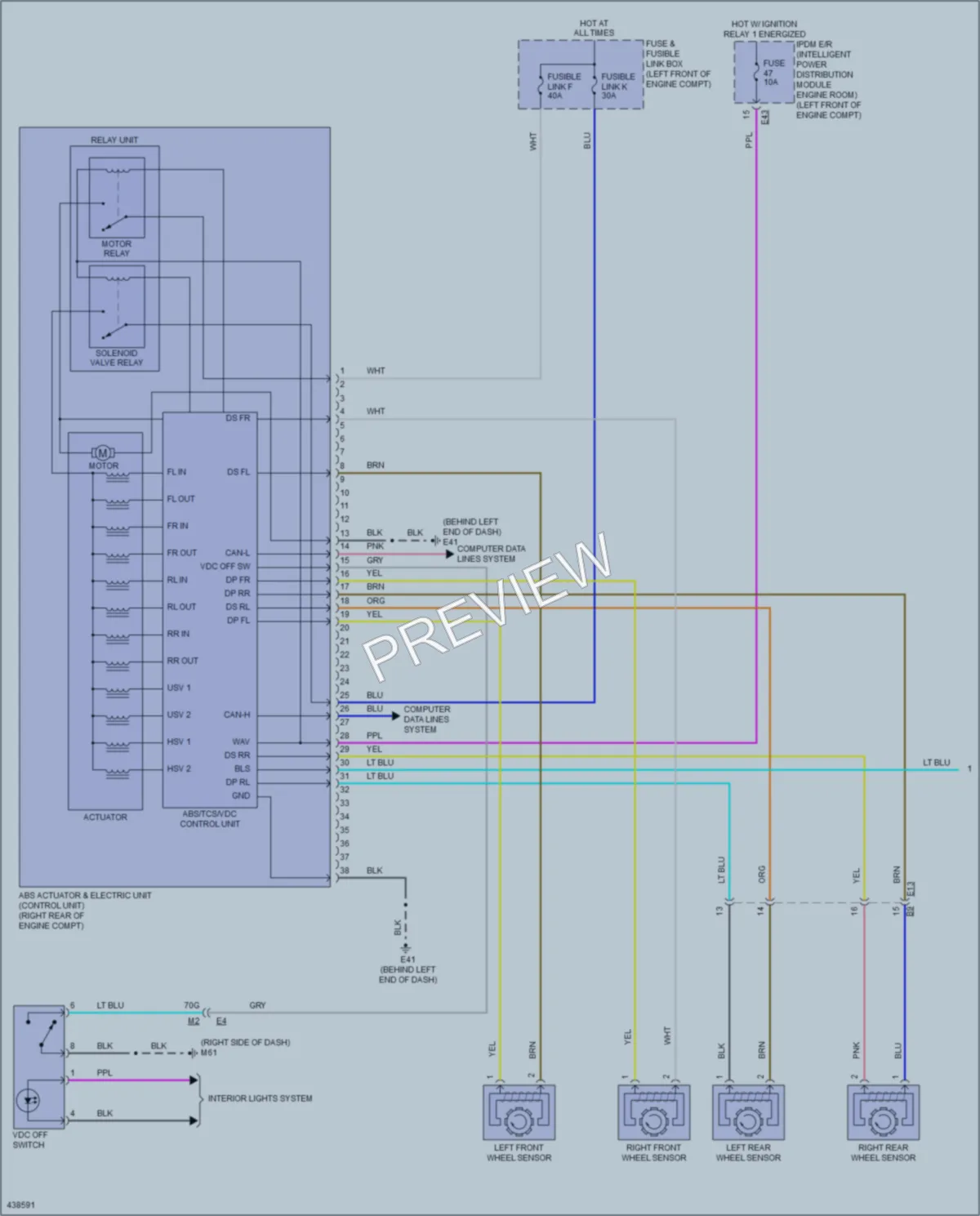 2014 Nissan Sentra Anti Lock Brakes wiring diagram preview