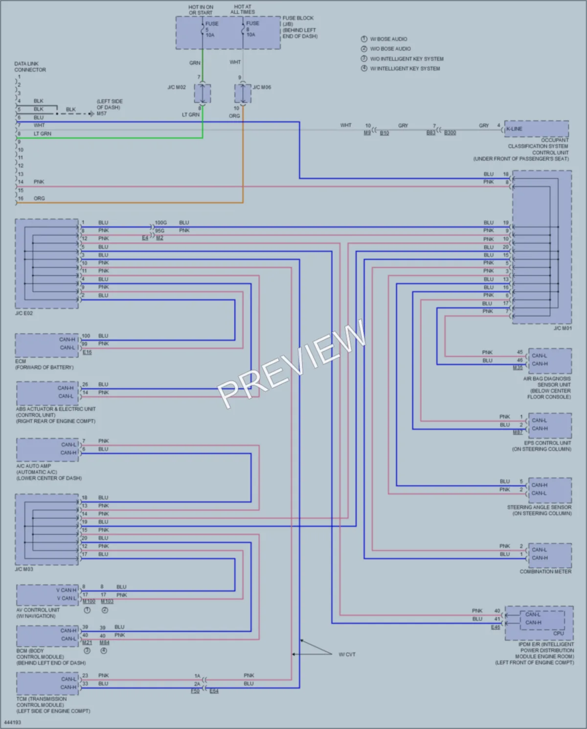 2014 Nissan Sentra Computer Data Lines wiring diagram preview