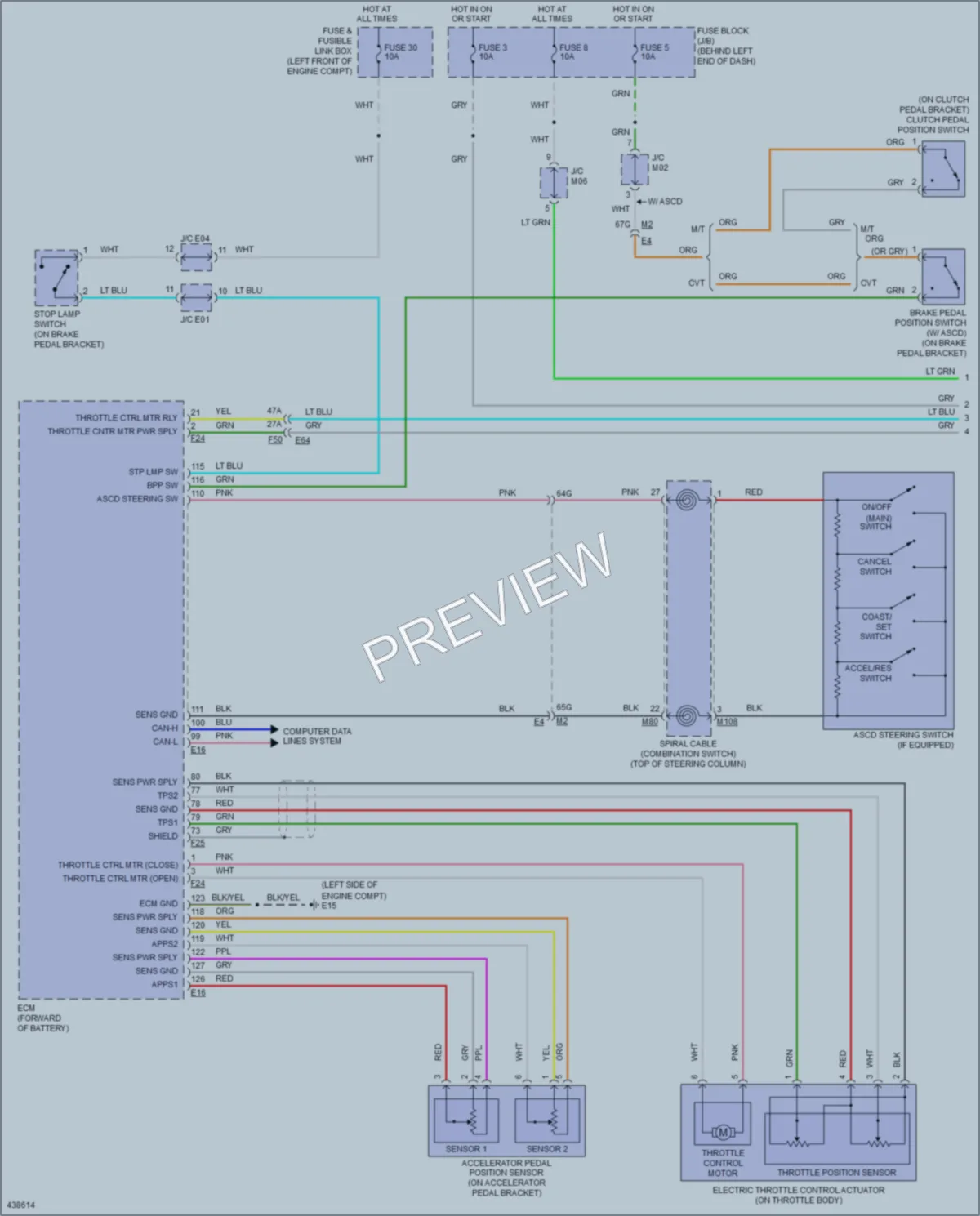 2014 Nissan Sentra Cruise Control wiring diagram preview