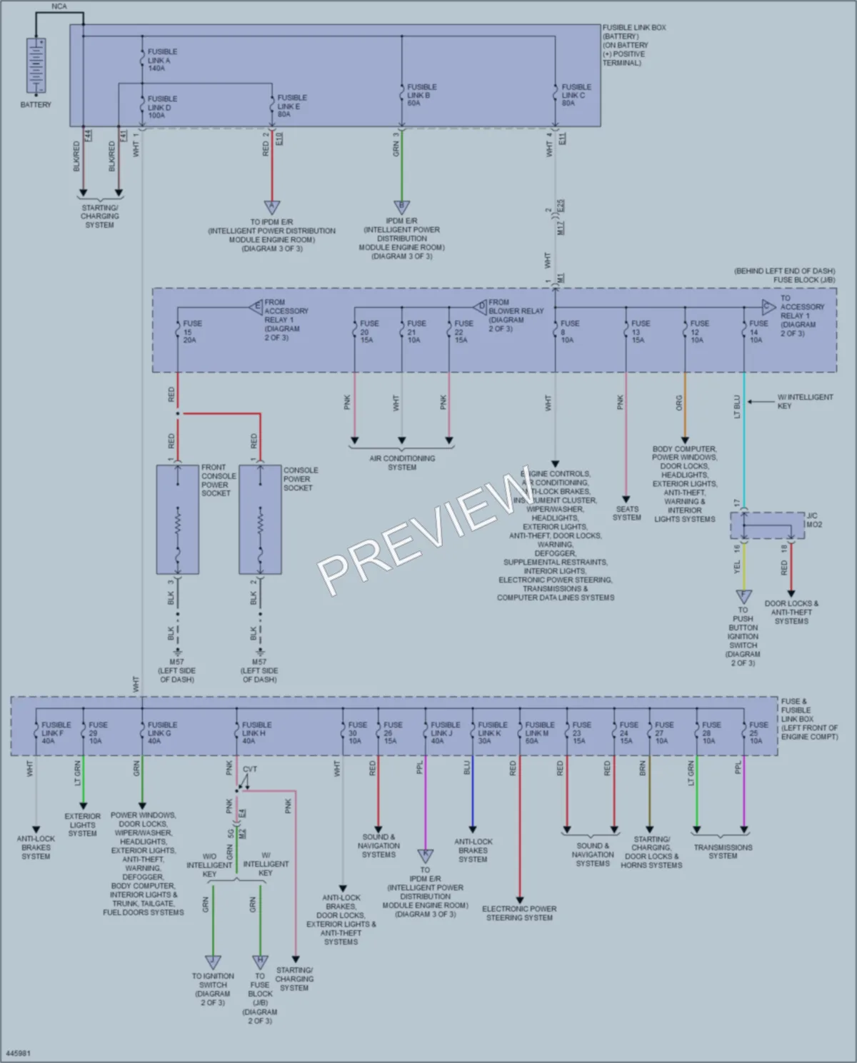 2014 Nissan Sentra Power Distribution wiring diagram preview