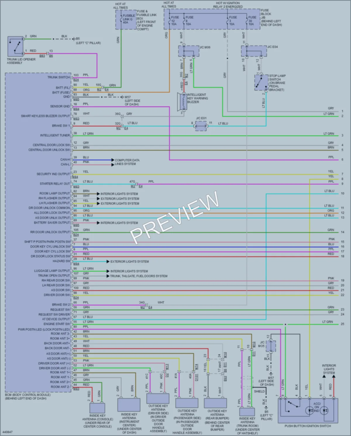 2014 Nissan Sentra Power Door Locks wiring diagram preview