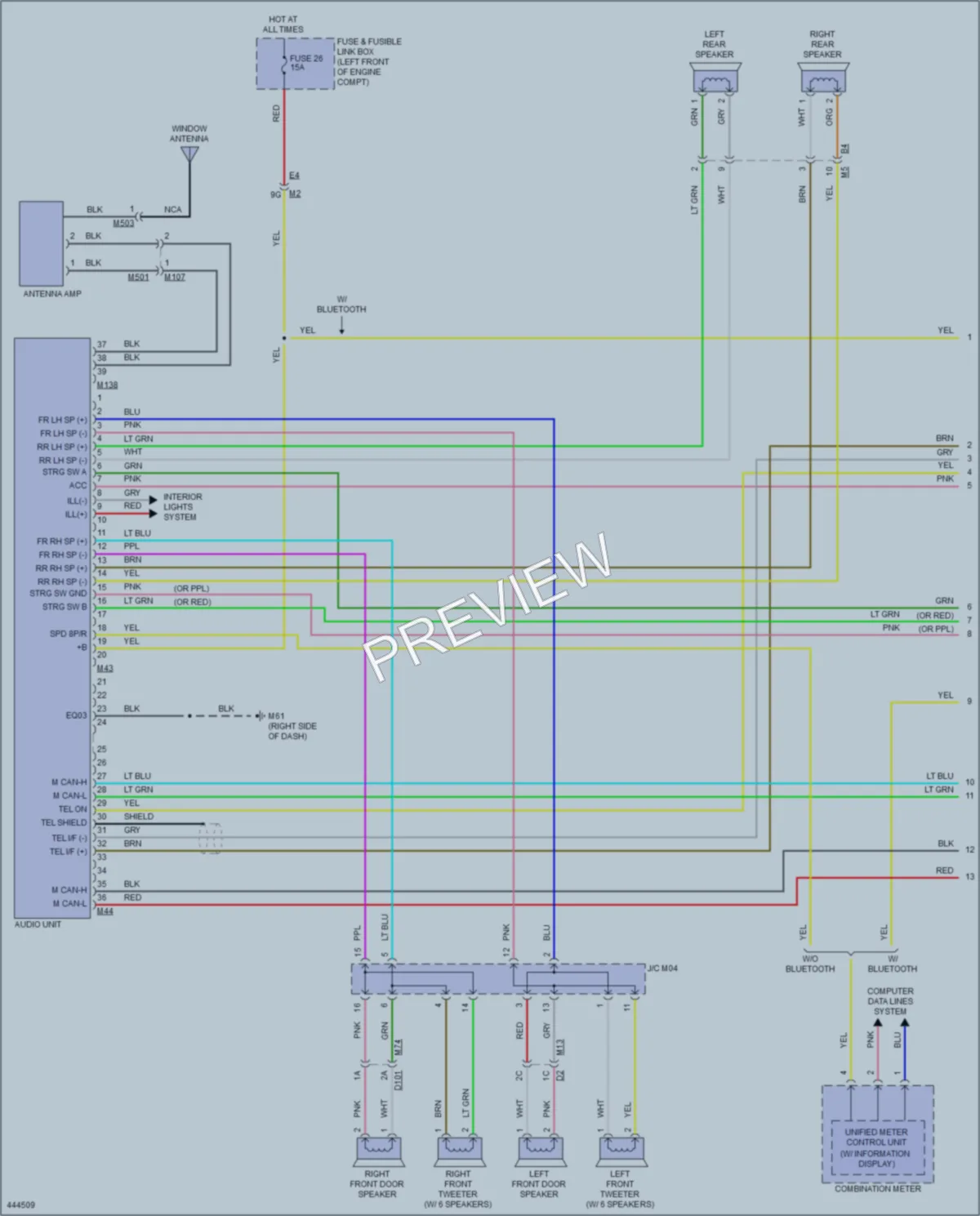 2014 Nissan Sentra Radio wiring diagram preview