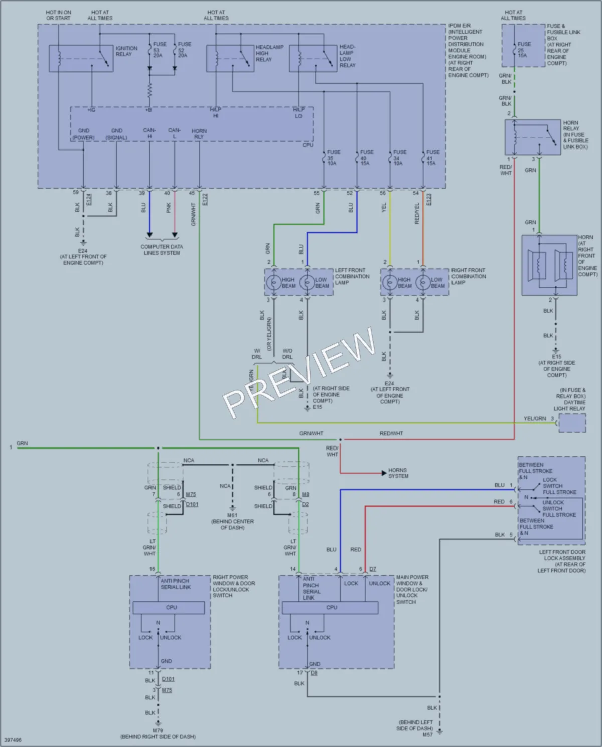 2014 Nissan Titan Anti Theft wiring diagram preview