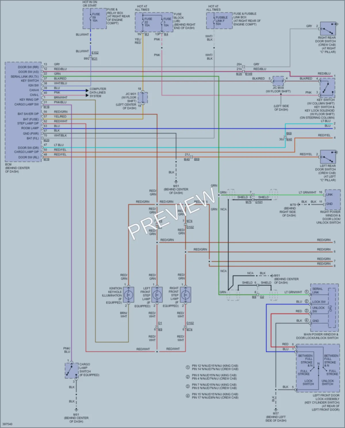 2014 Nissan Titan Interior Lights wiring diagram preview