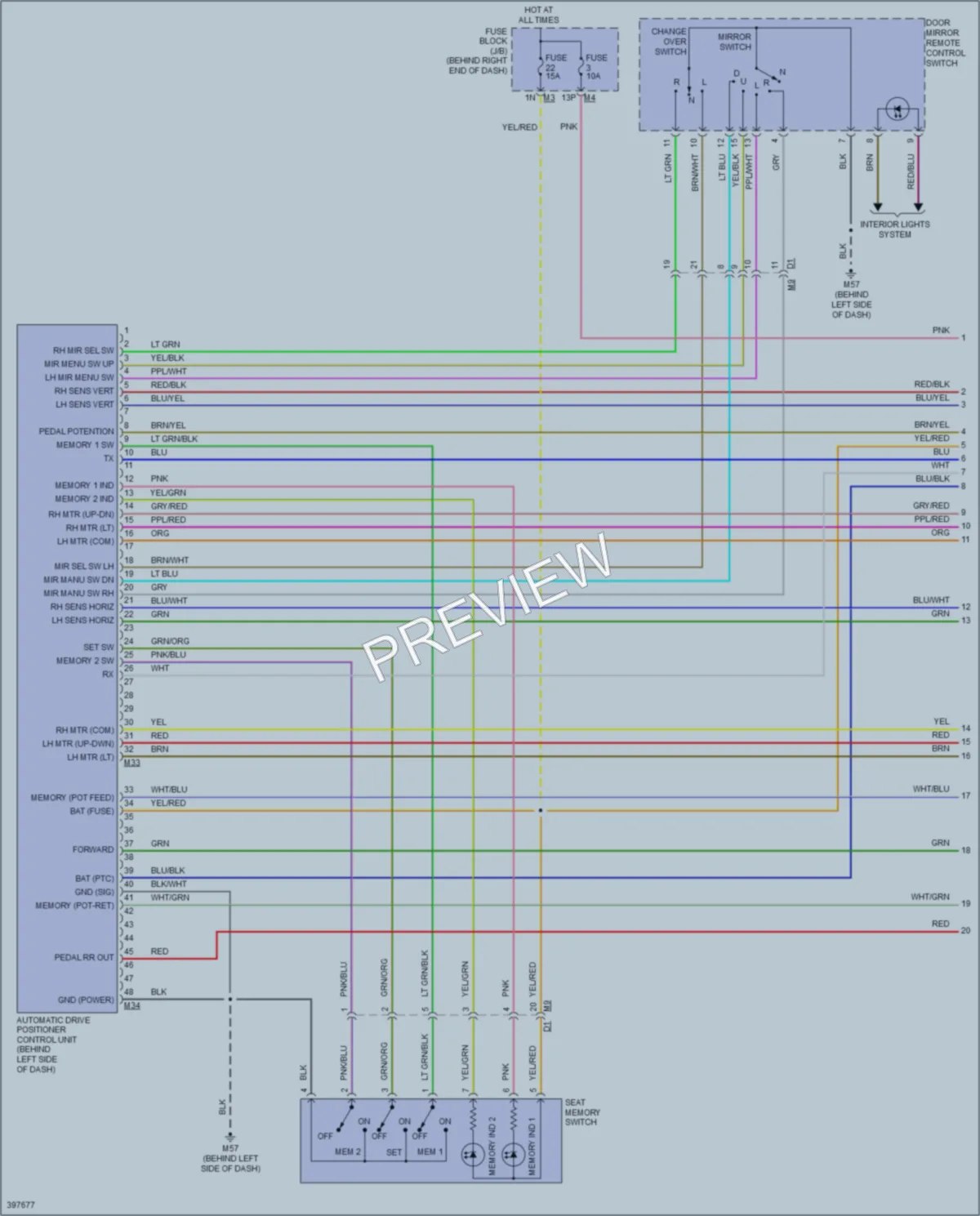 2014 Nissan Titan Memory Systems wiring diagram preview
