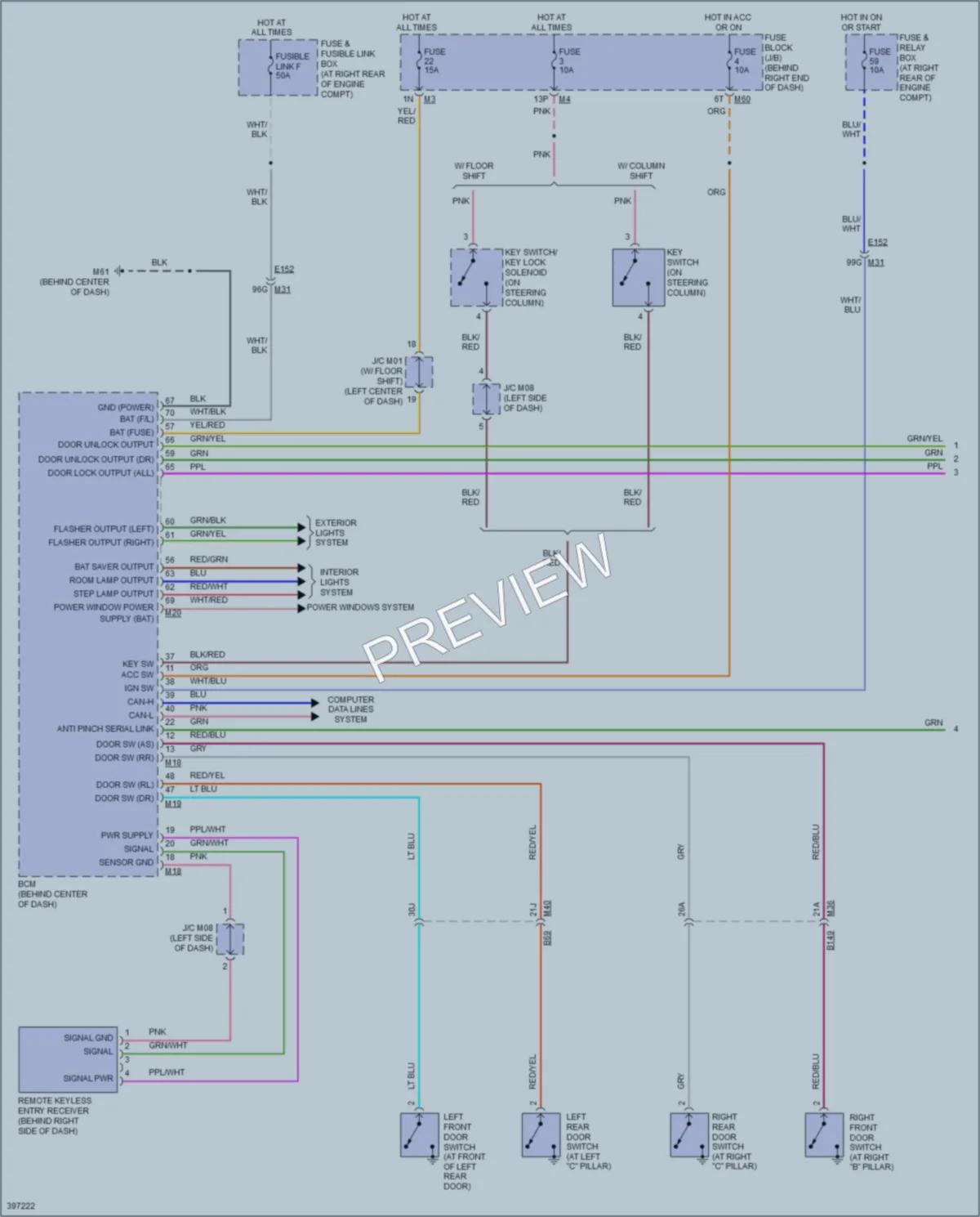 2014 Nissan Titan Power Door Locks wiring diagram preview
