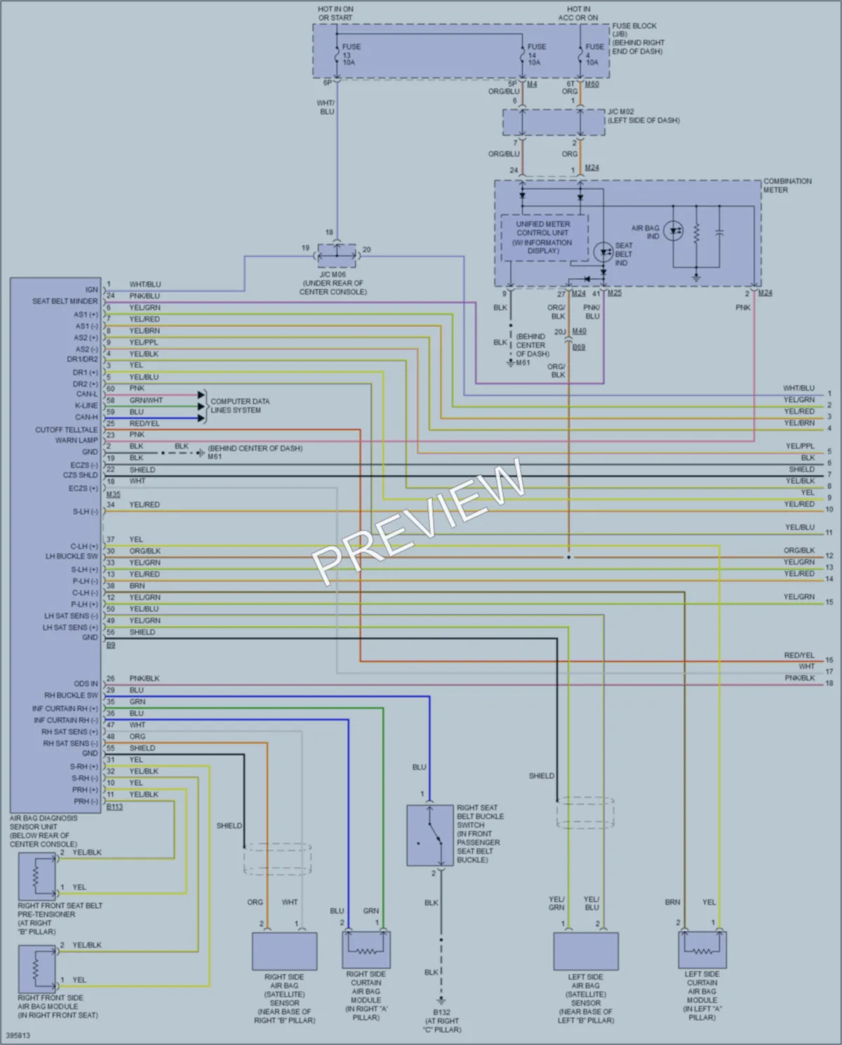 2014 Nissan Titan Supplemental Restraints wiring diagram preview