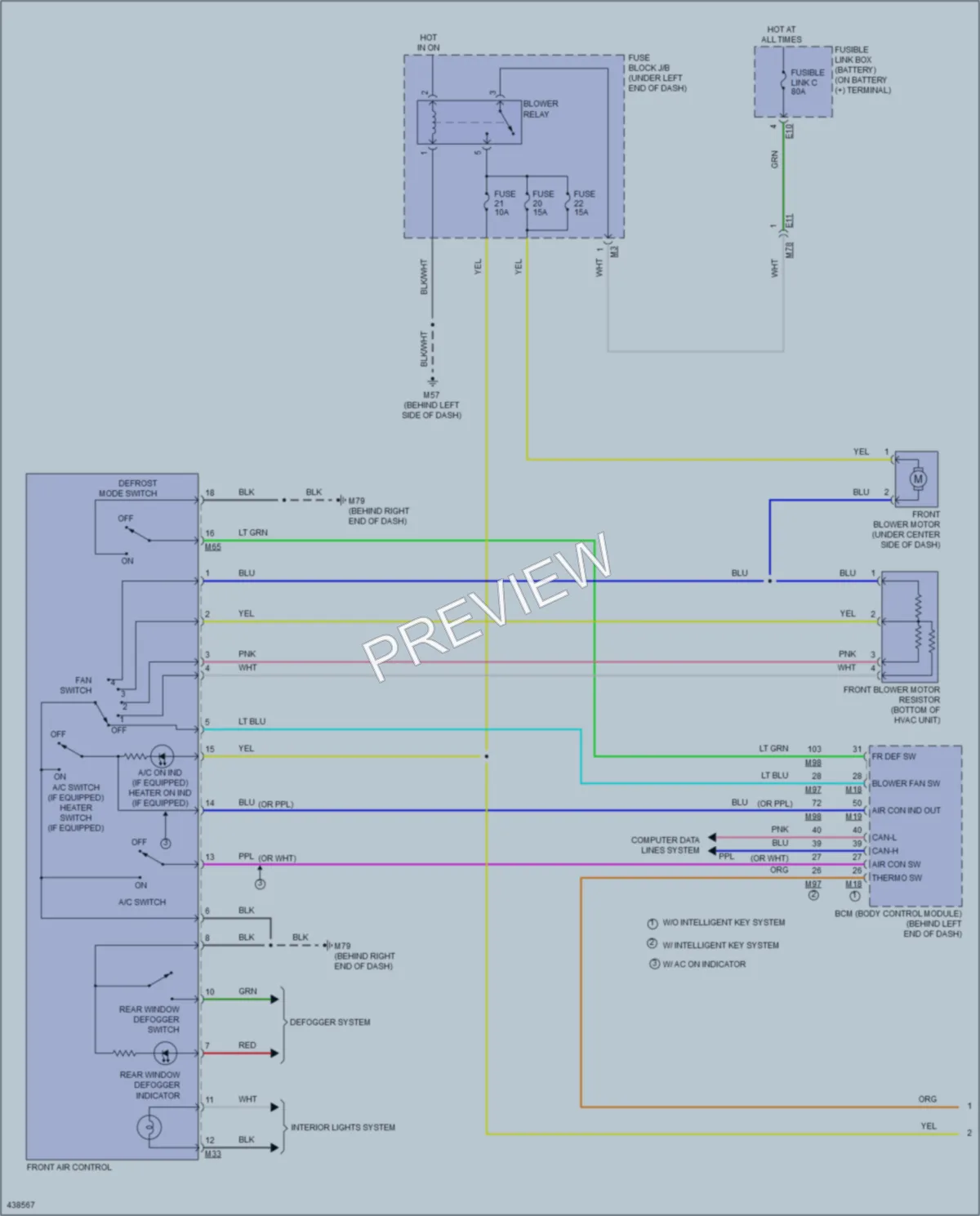 2014 Nissan Versa Air Conditioning wiring diagram preview
