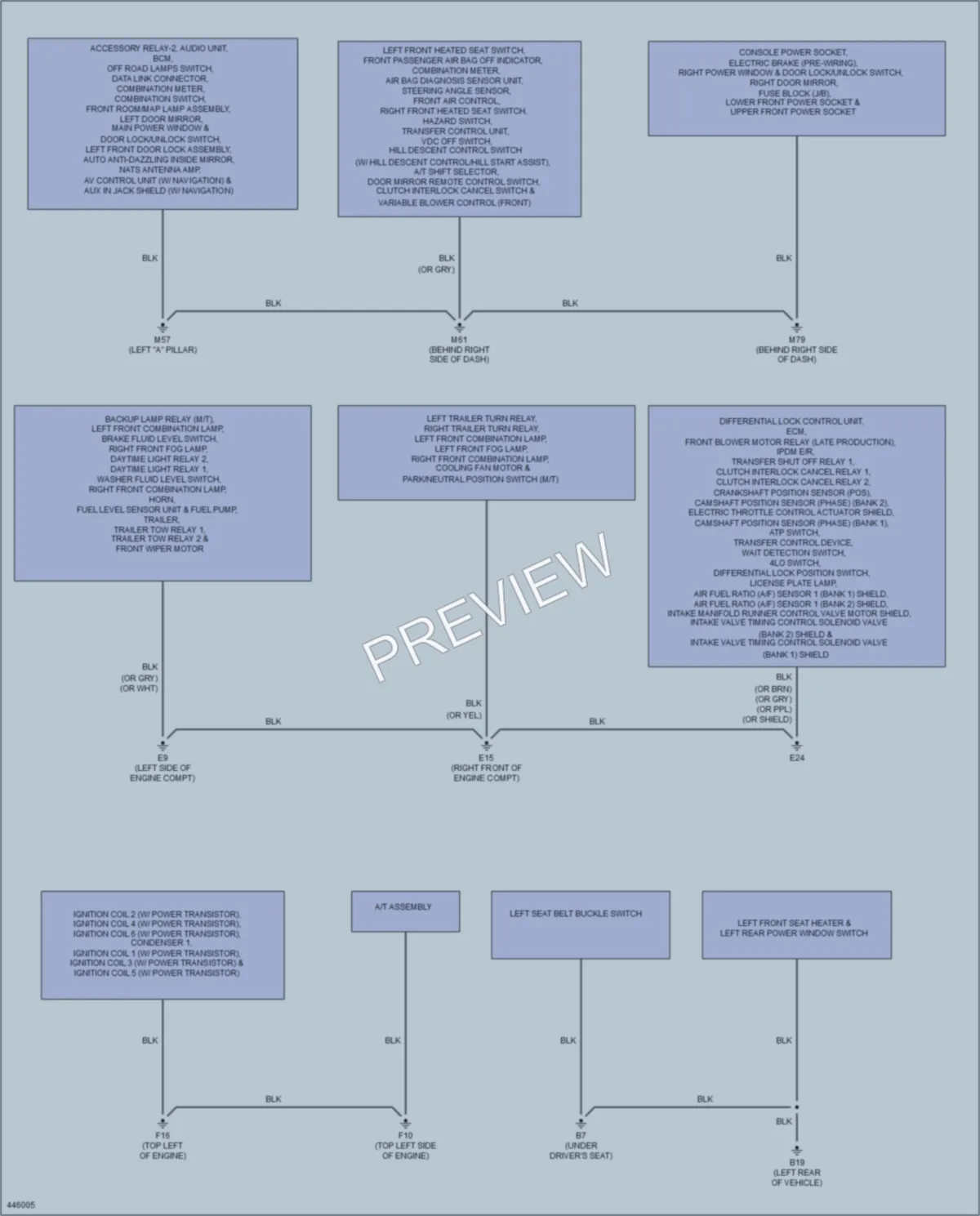 2014 Nissan Xterra Ground Distribution wiring diagram preview
