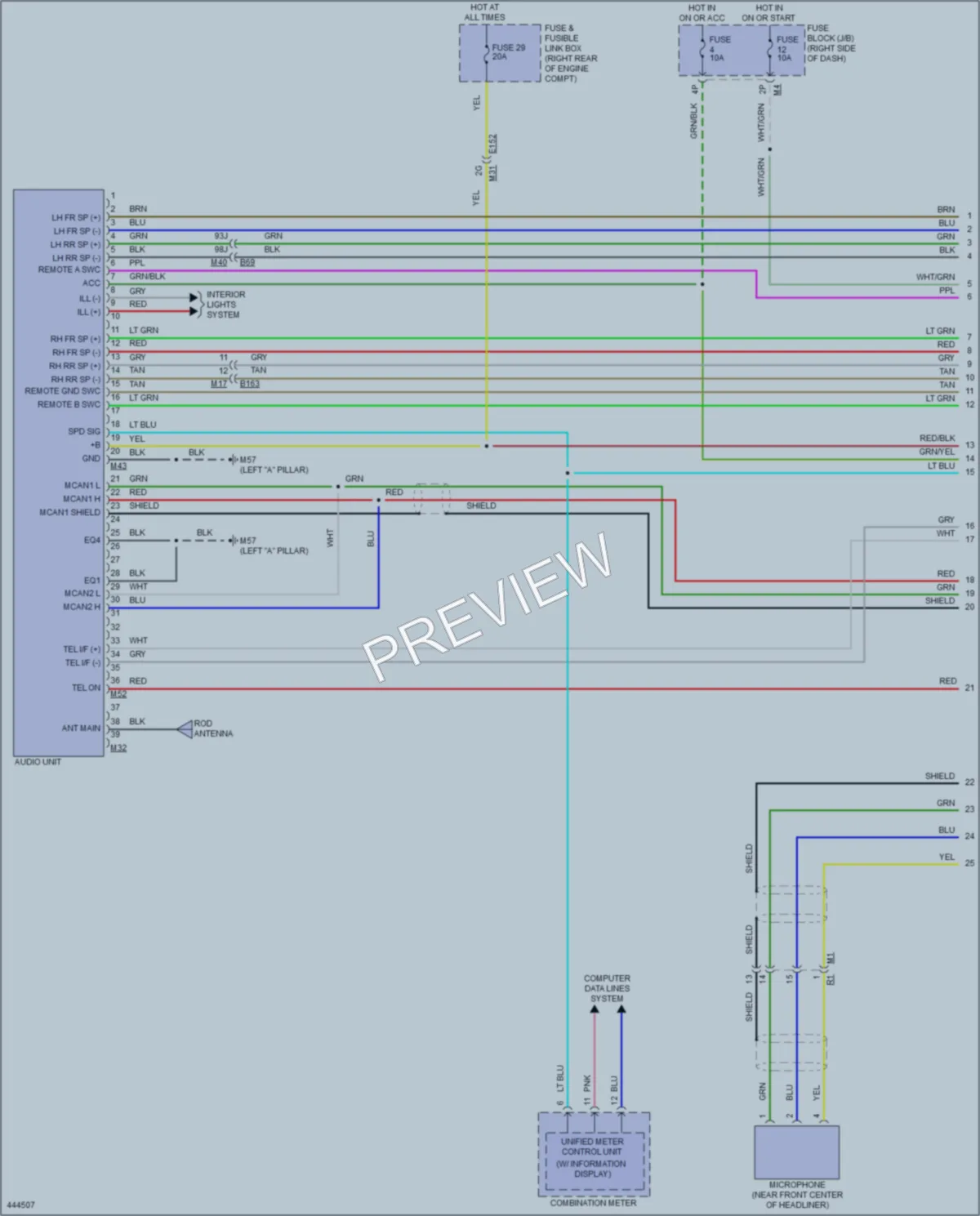 2014 Nissan Xterra Radio wiring diagram preview