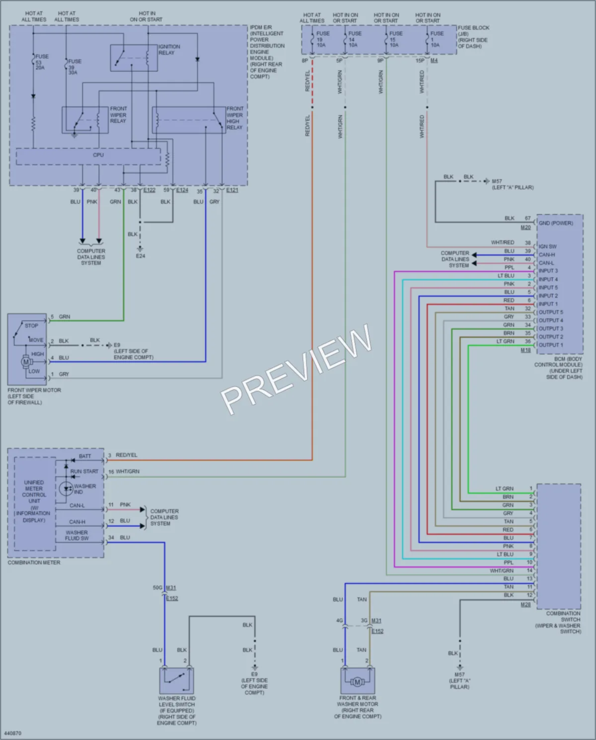 2014 Nissan Xterra Wiper Washer wiring diagram preview