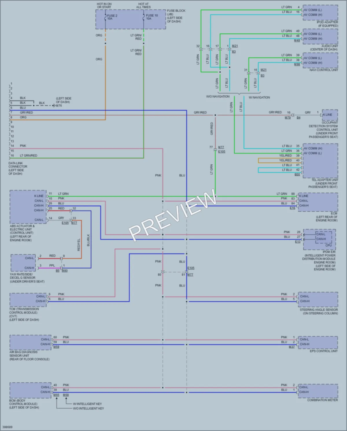 2014 Nissan cube Computer Data Lines wiring diagram preview