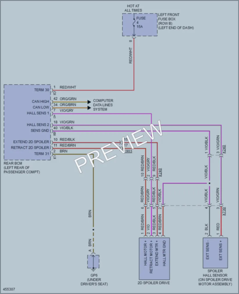 2014 Porsche 911 Active Bodyworks wiring diagram preview