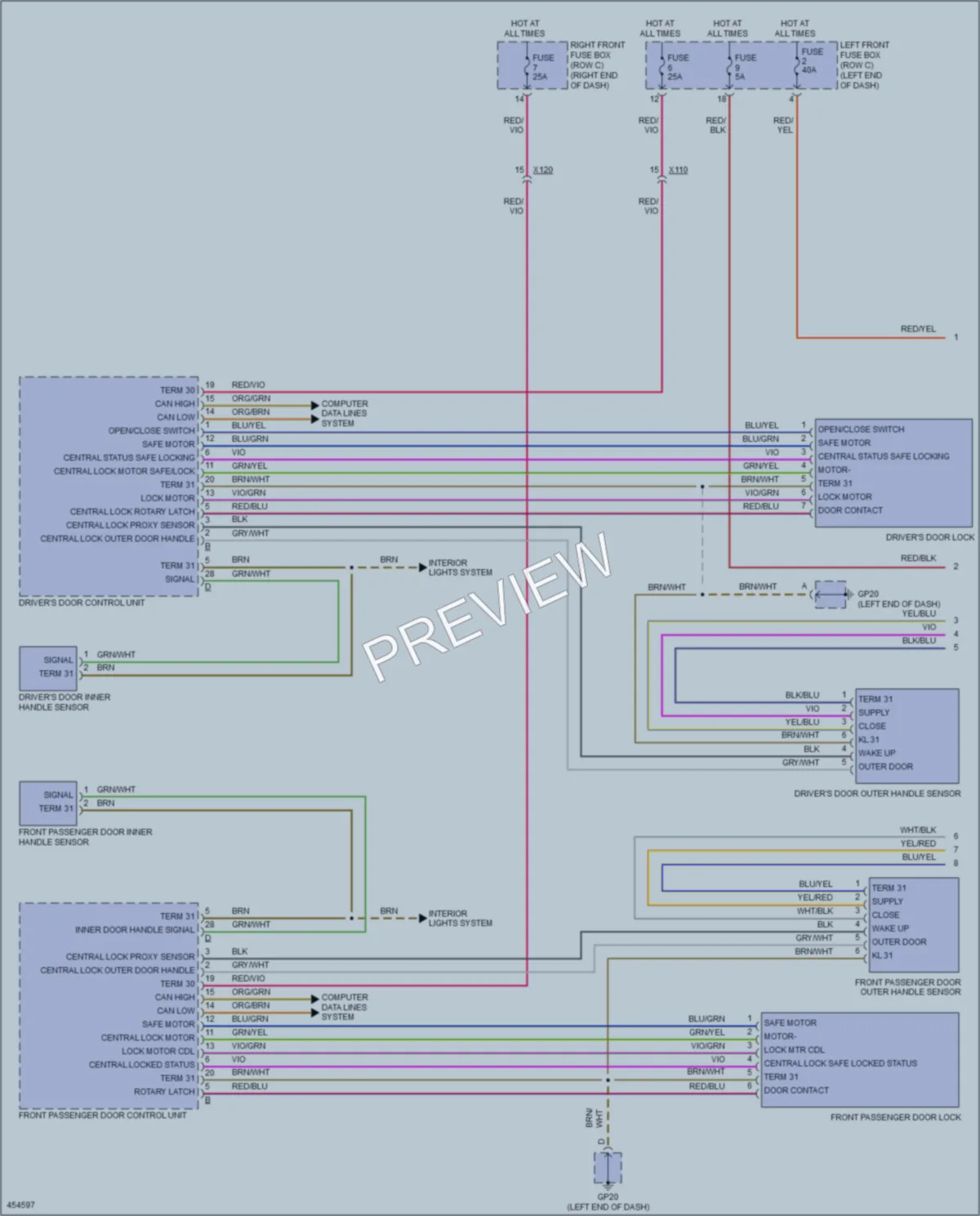 2014 Porsche 911 Anti Theft wiring diagram preview