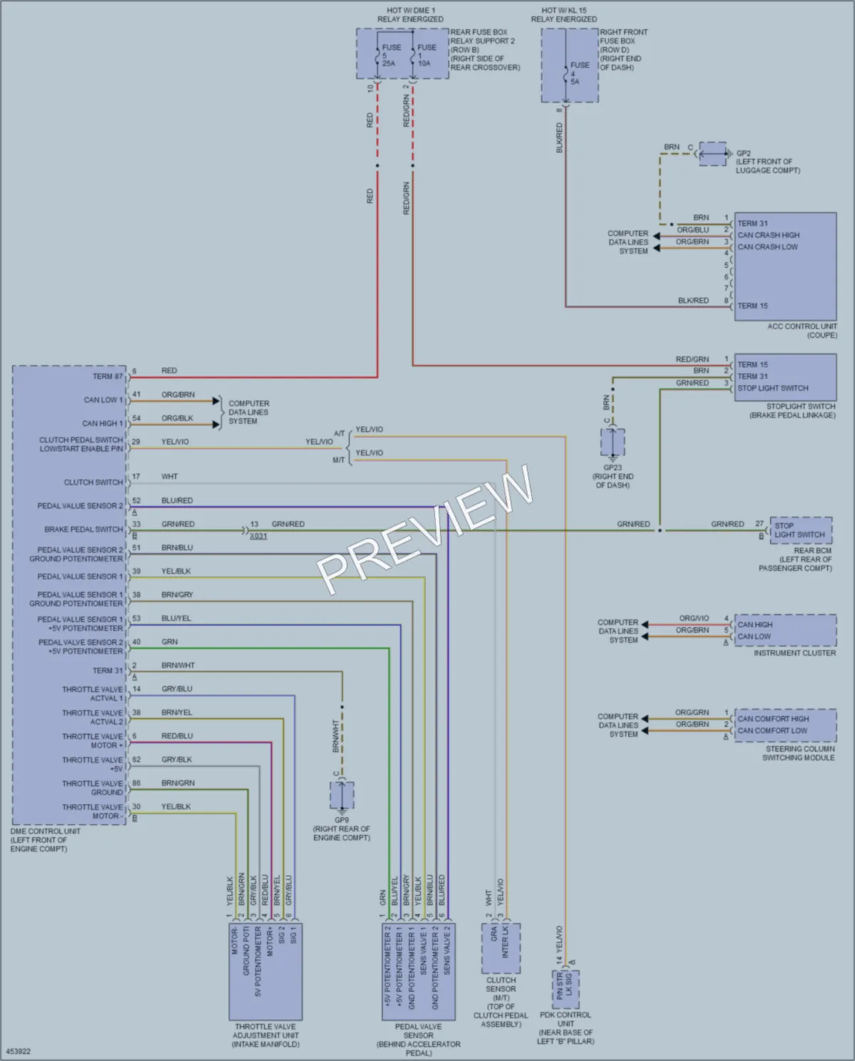 2014 Porsche 911 Cruise Control wiring diagram preview