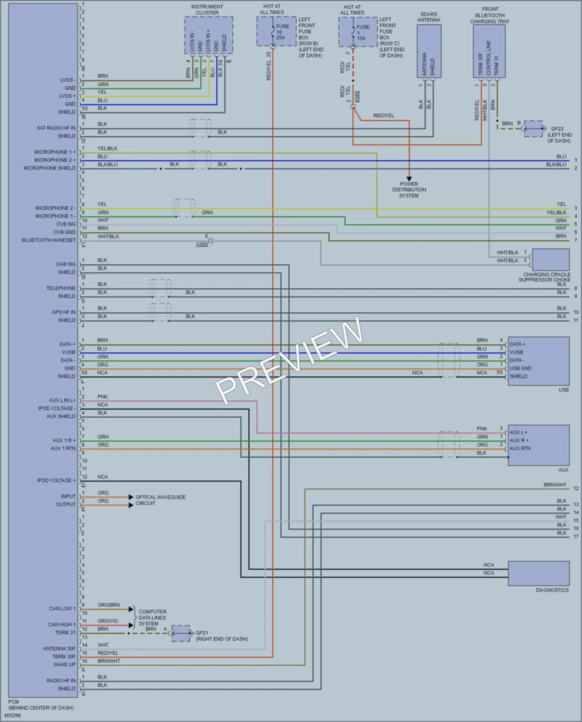 2014 Porsche 911 Radio wiring diagram preview