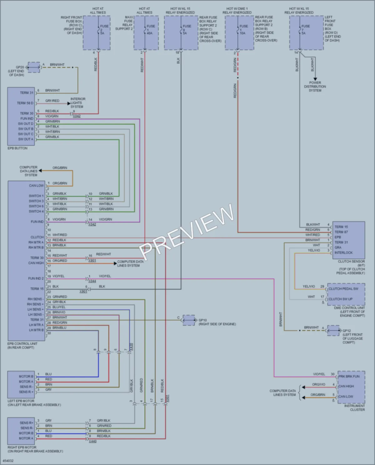 2014 Porsche 911 Shift Interlock wiring diagram preview