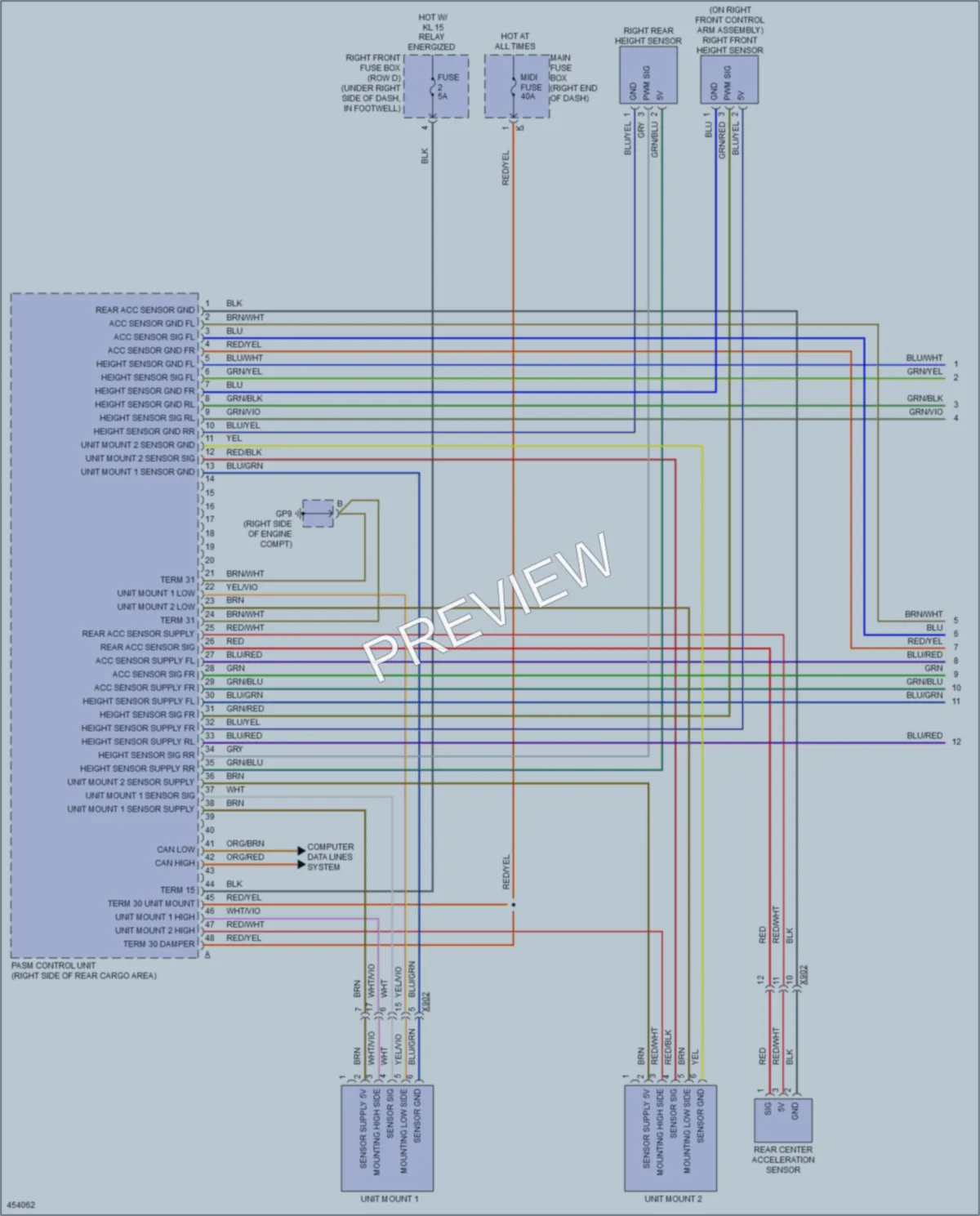 2014 Porsche Boxster Electronic Suspension wiring diagram preview