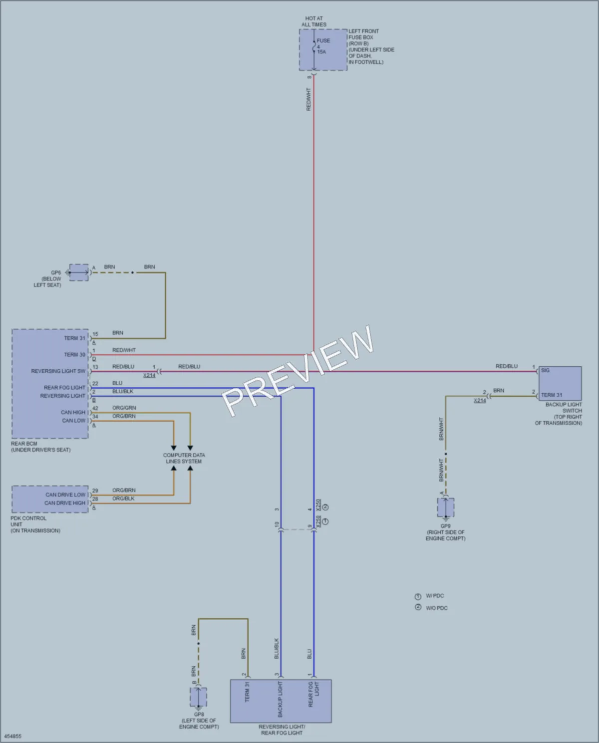 2014 Porsche Boxster Exterior Lights wiring diagram preview