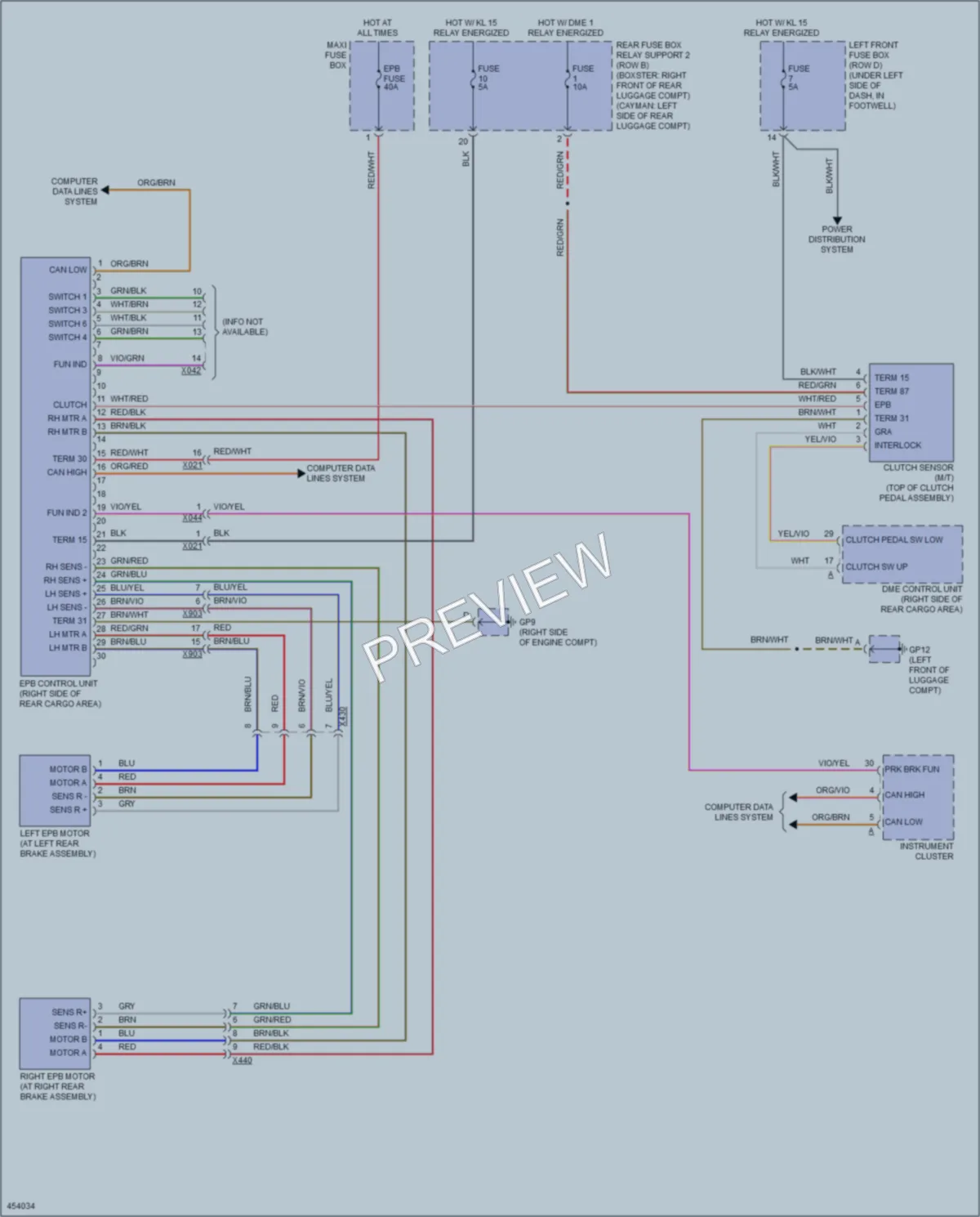 2014 Porsche Boxster Shift Interlock wiring diagram preview