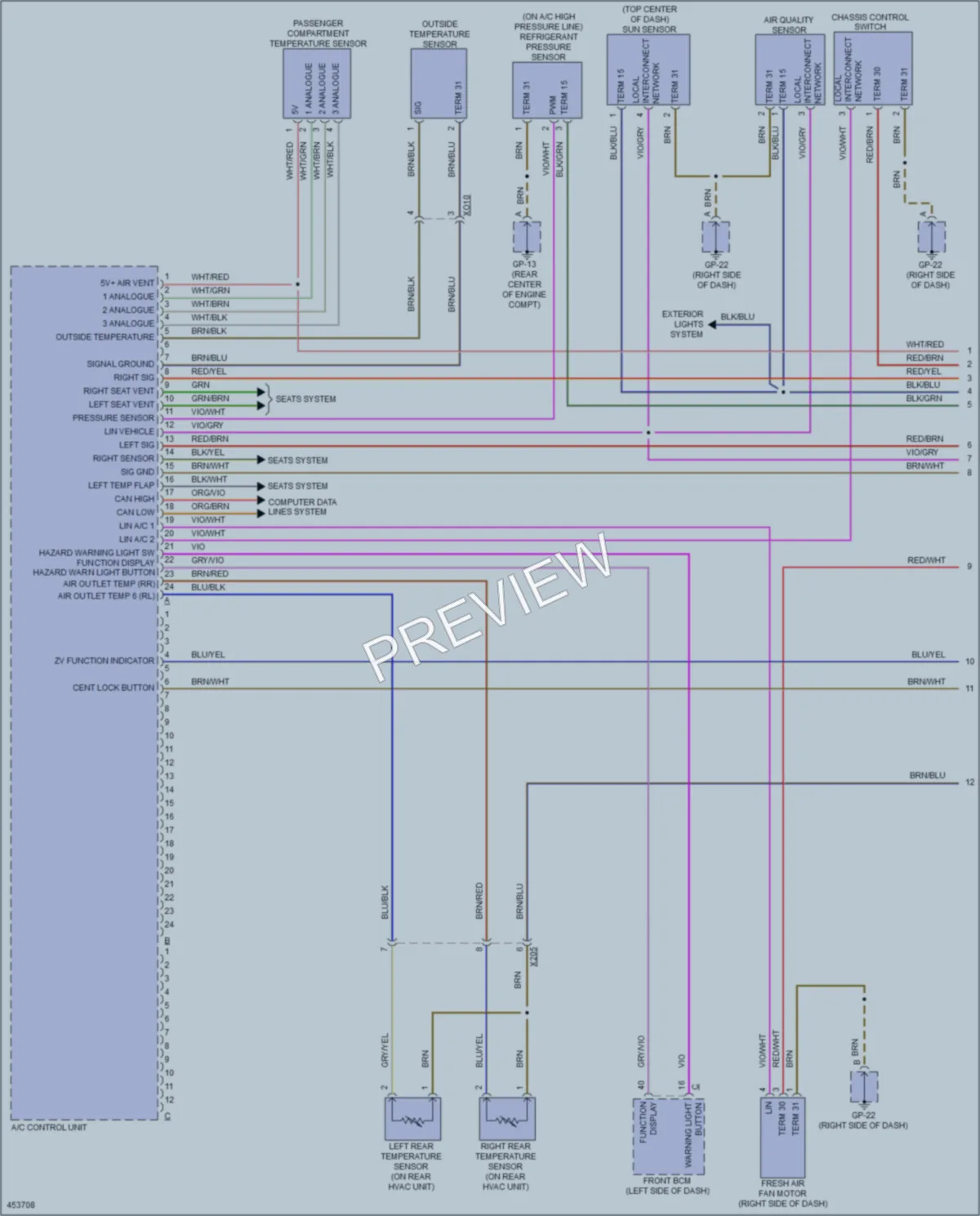 2014 Porsche Cayenne Air Conditioning wiring diagram preview