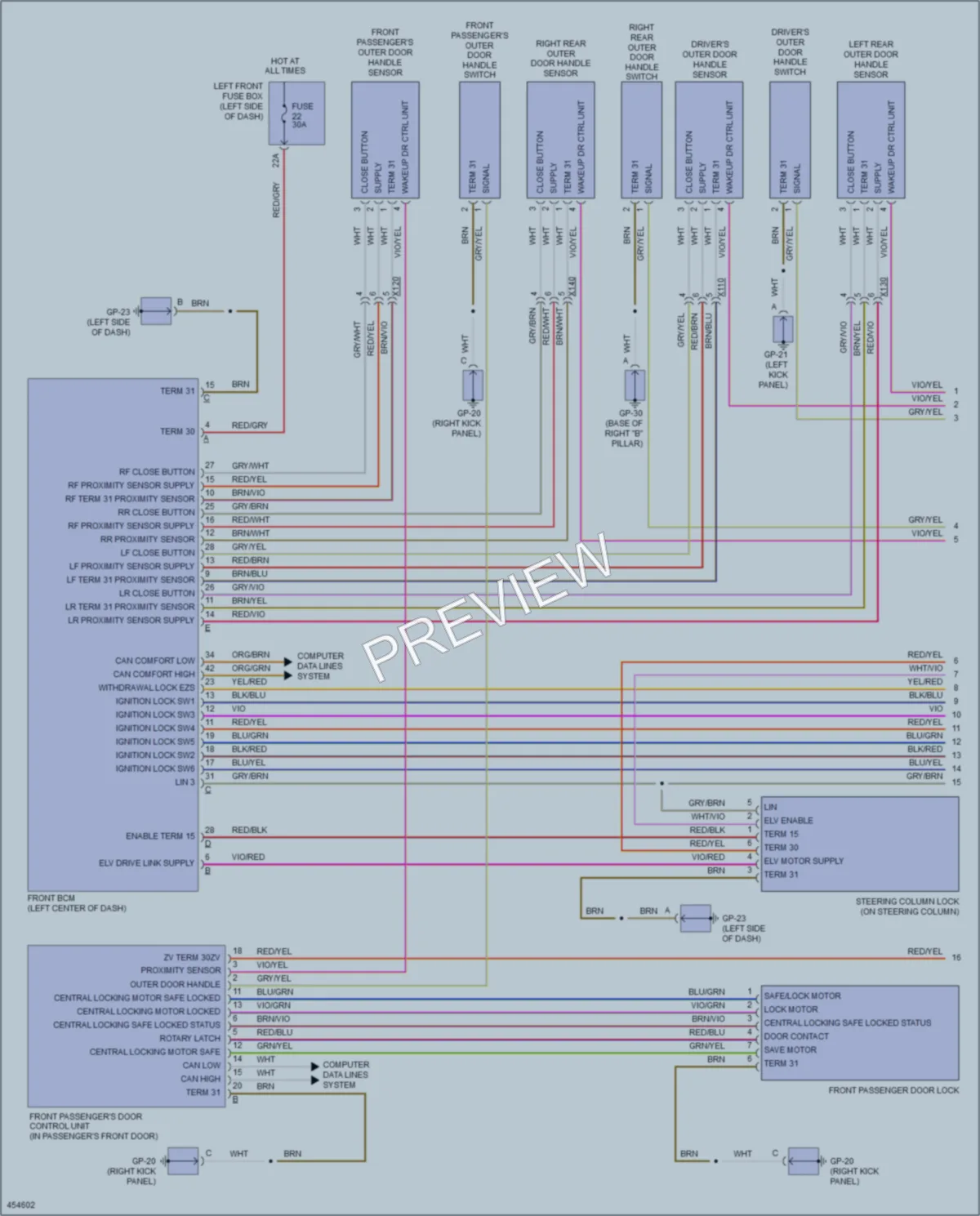 2014 Porsche Cayenne Anti Theft wiring diagram preview