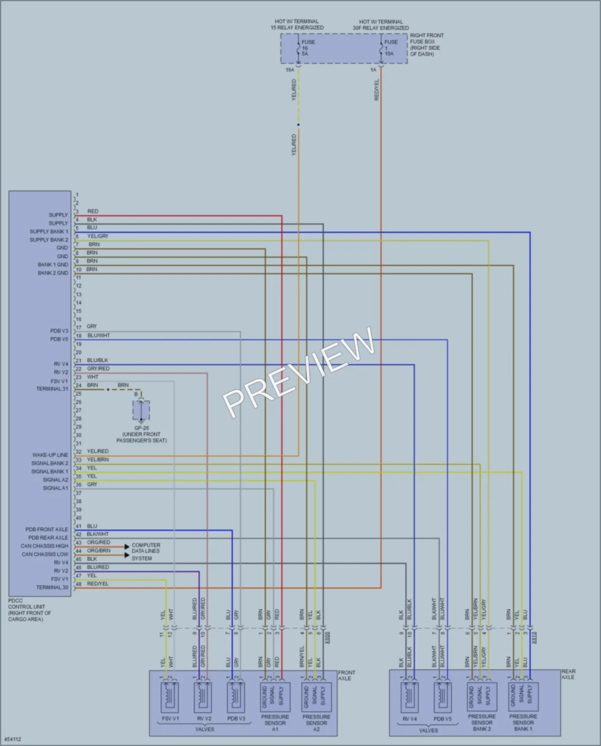 2014 Porsche Cayenne Electronic Suspension wiring diagram preview
