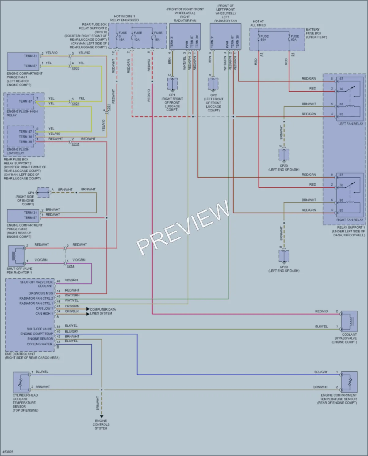 2014 Porsche Cayman Cooling Fan wiring diagram preview