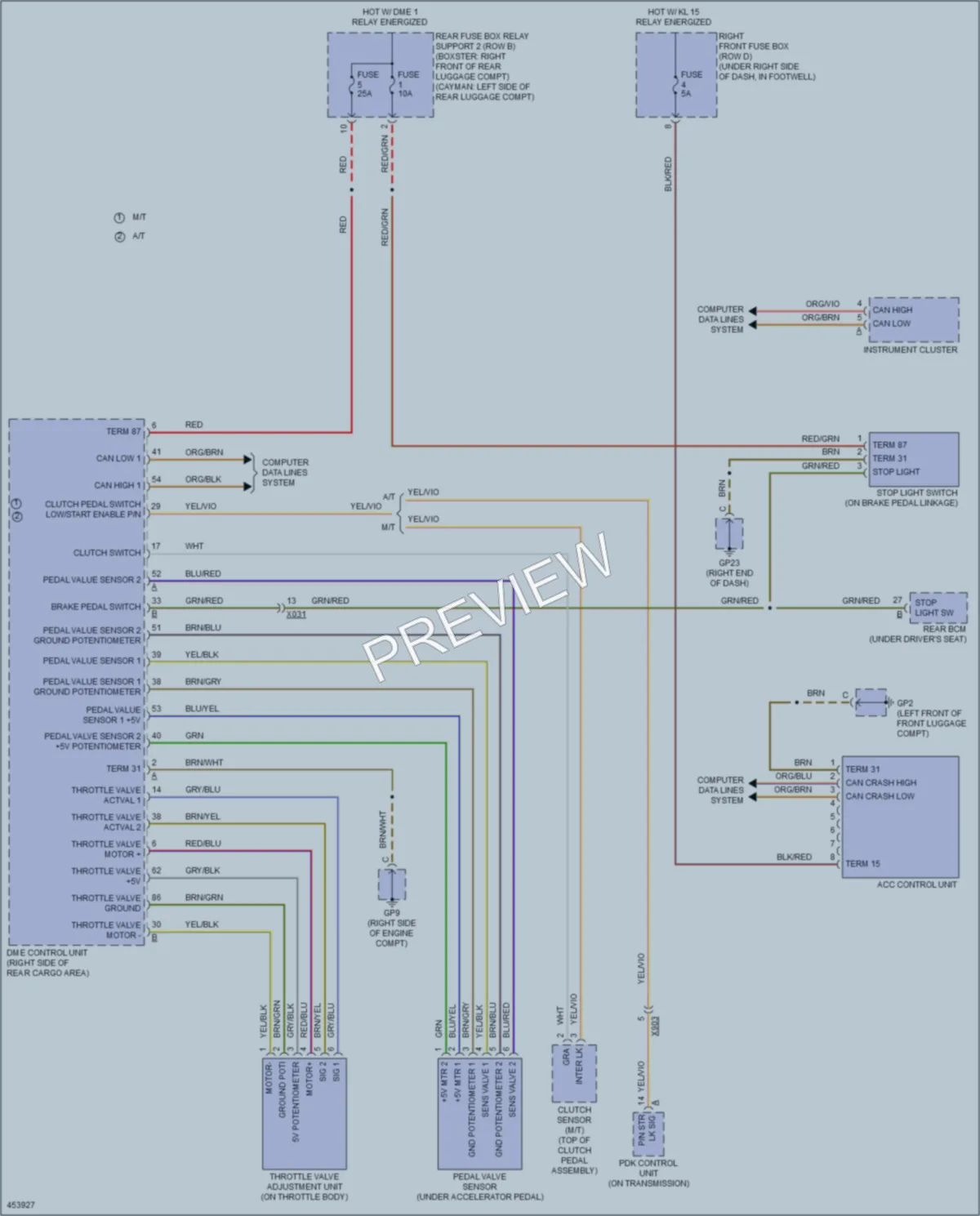2014 Porsche Cayman Cruise Control wiring diagram preview