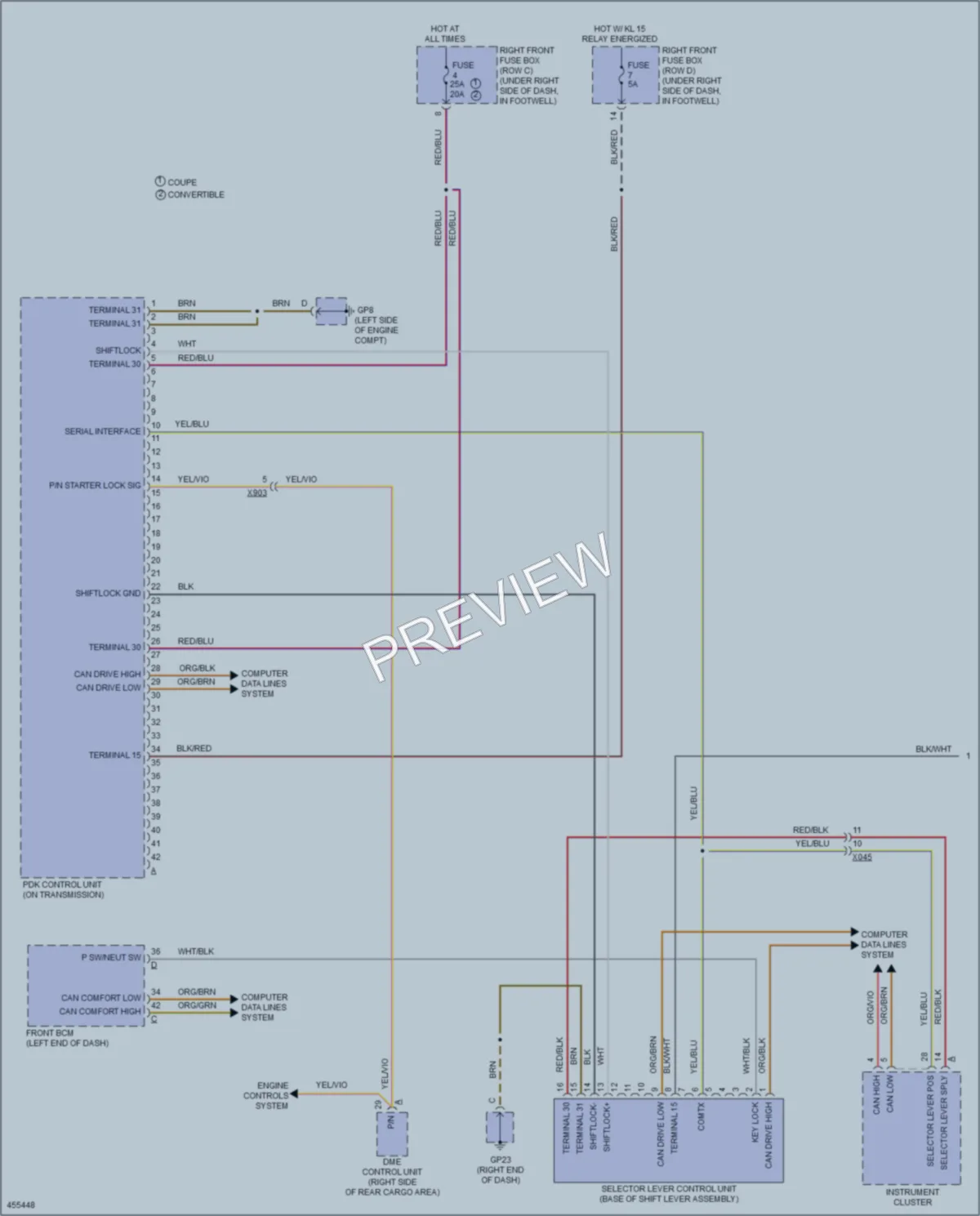 2014 Porsche Cayman Transmission wiring diagram preview