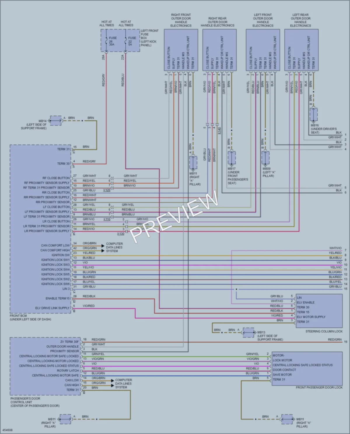 2014 Porsche Panamera Anti Theft wiring diagram preview