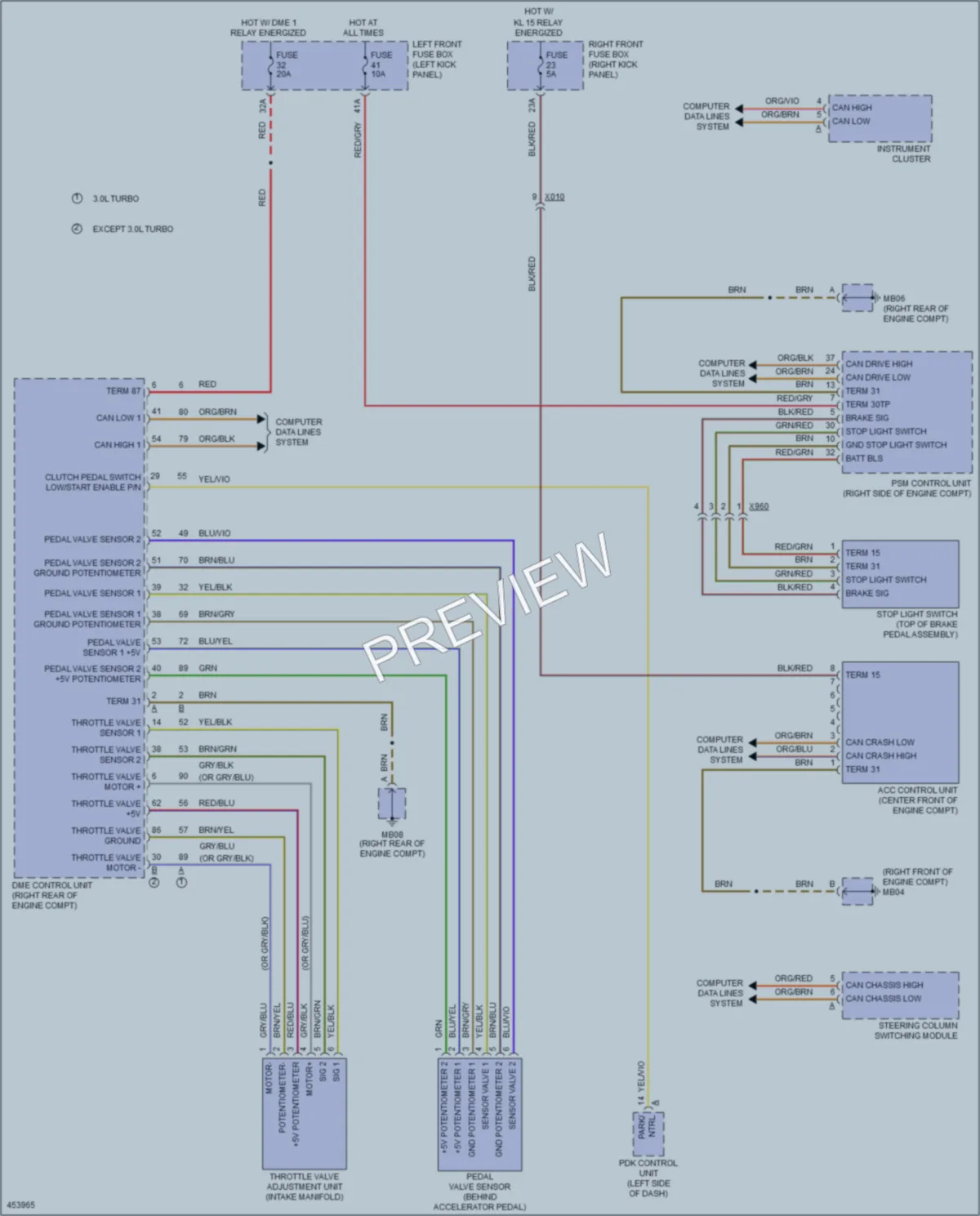 2014 Porsche Panamera Cruise Control wiring diagram preview